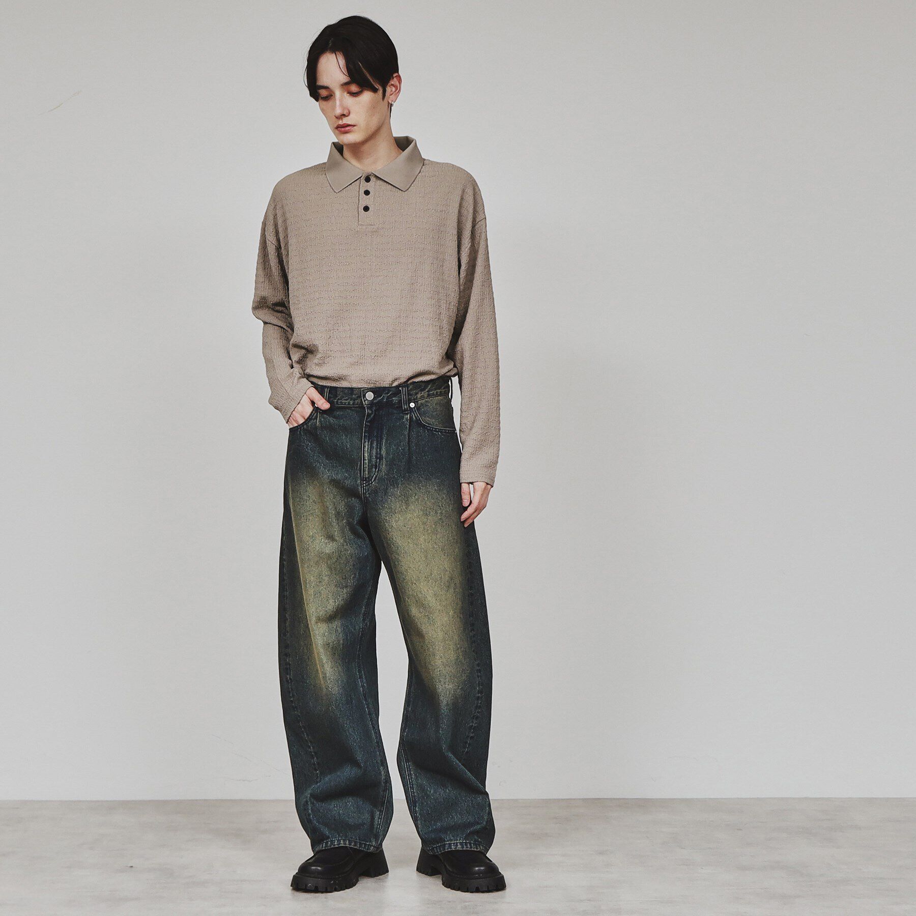 tk.TAKEO KIKUCHI「楊柳ポロシャツ」|ポロシャツ|