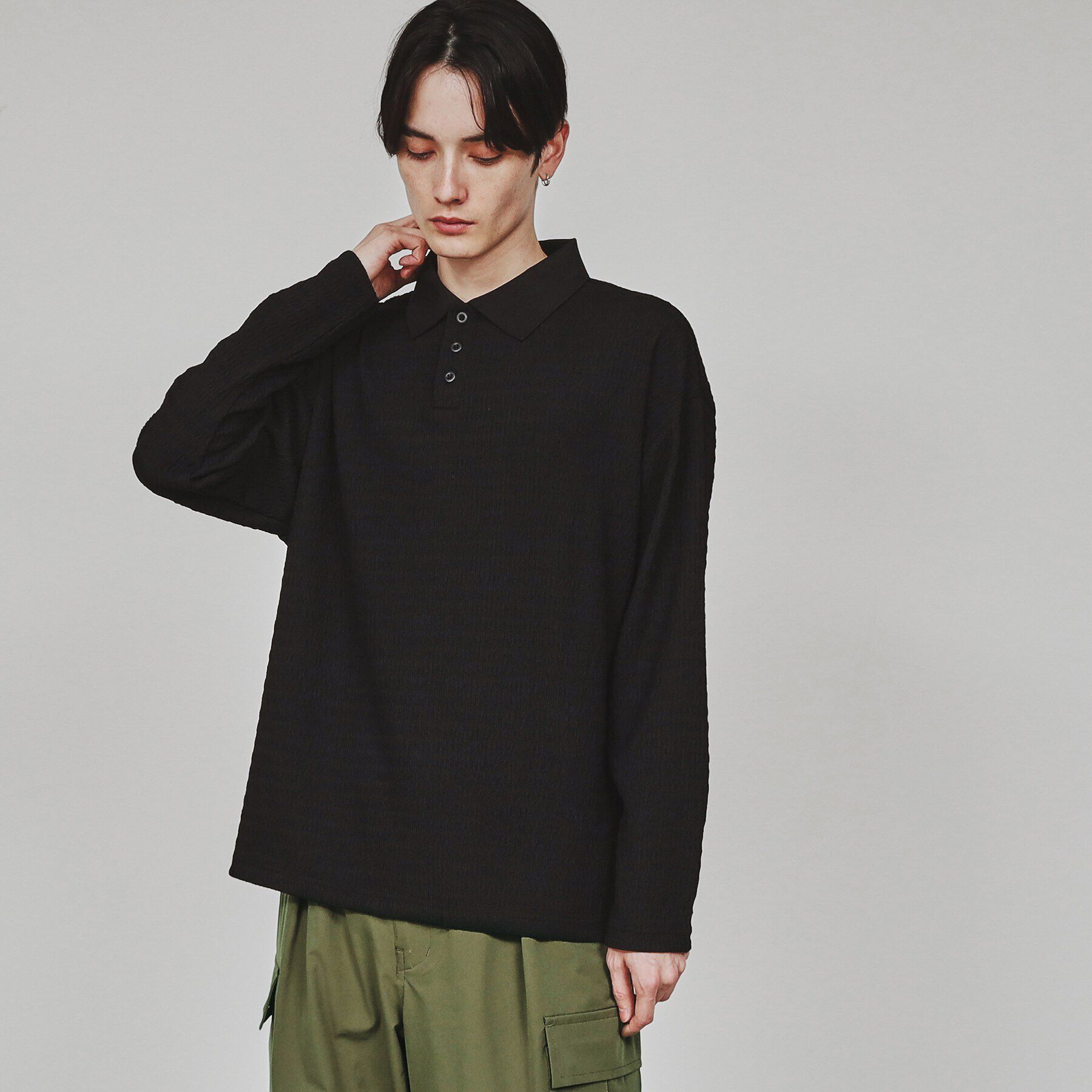 tk.TAKEO KIKUCHI「楊柳ポロシャツ」|ポロシャツ|