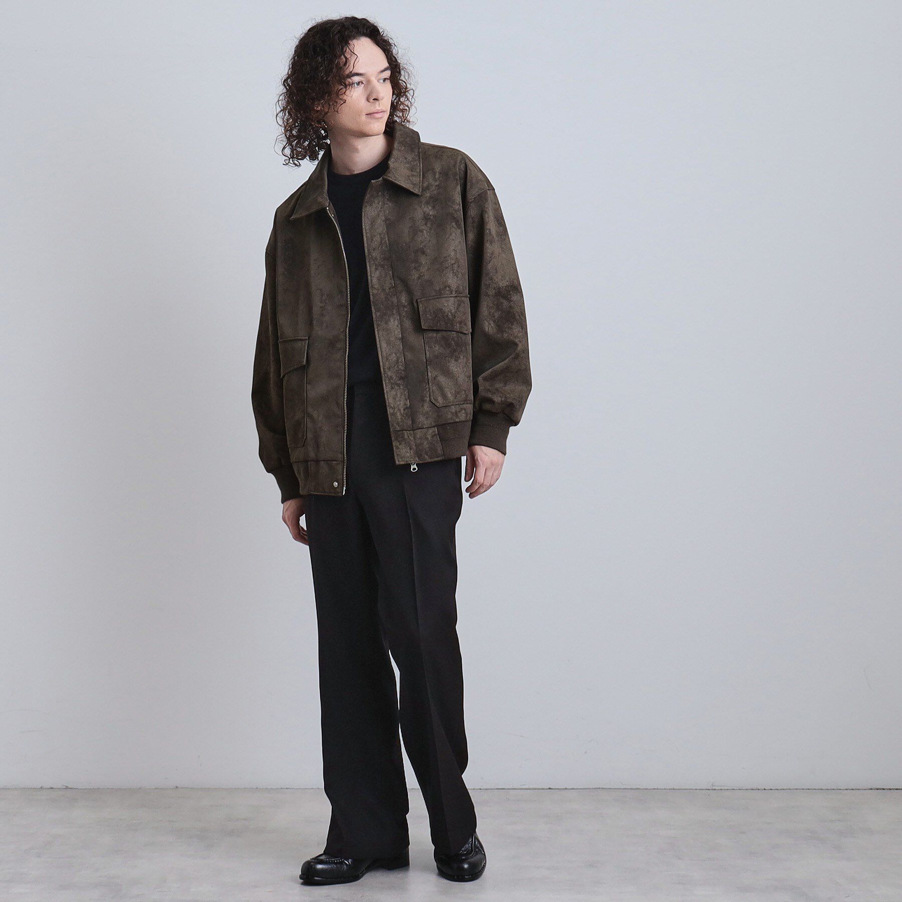 tk.TAKEO KIKUCHI「A－2シンセティックレザーブルゾン」|ブルゾン・スタジャン|