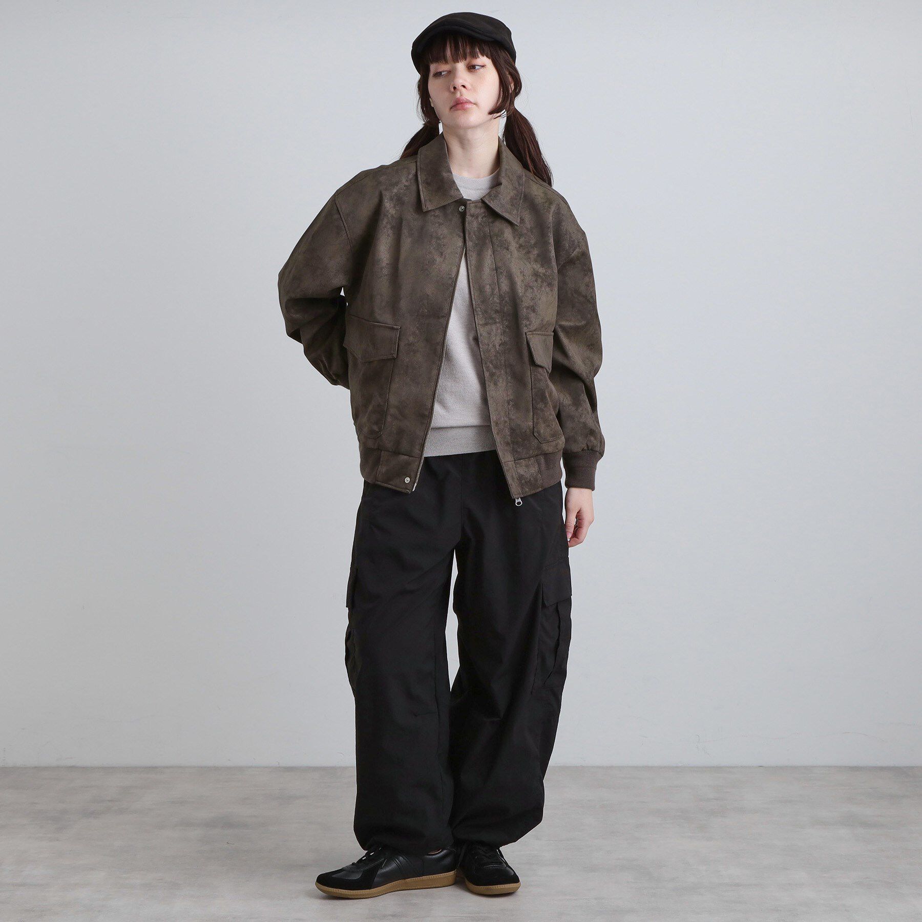 tk.TAKEO KIKUCHI「A－2シンセティックレザーブルゾン」|ブルゾン・スタジャン|