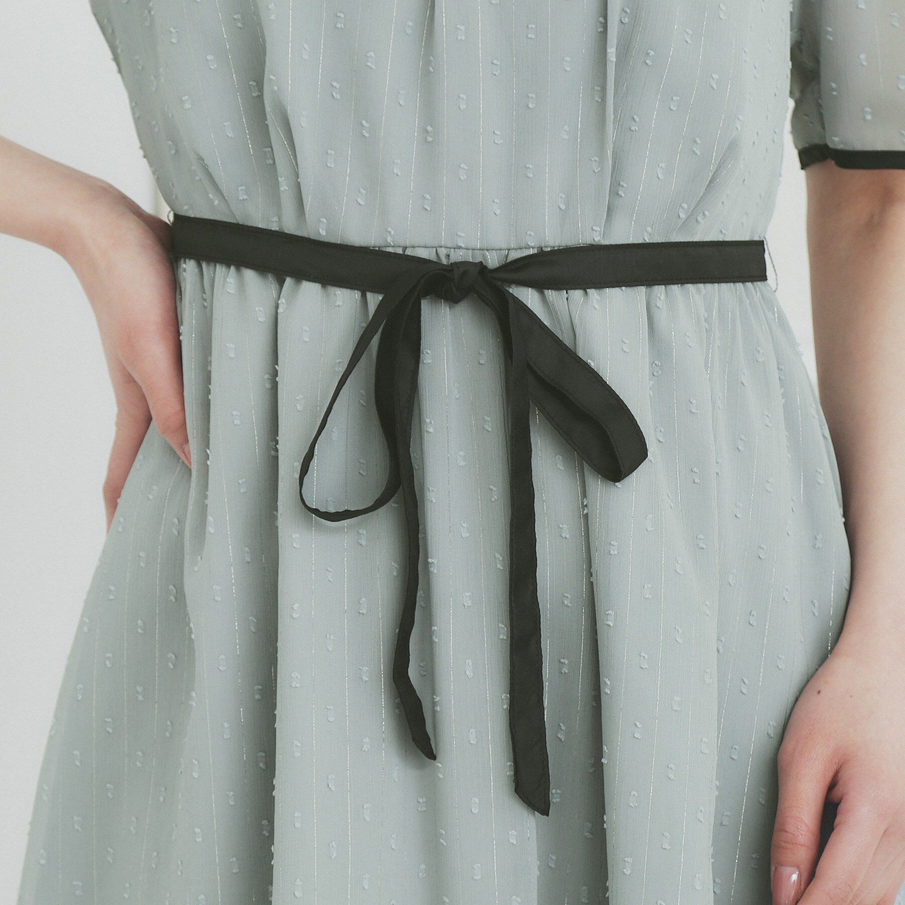 index「フィット＆フレアバイカラーワンピース【洗濯機洗い可/イージーアイロン】」|ワンピース|