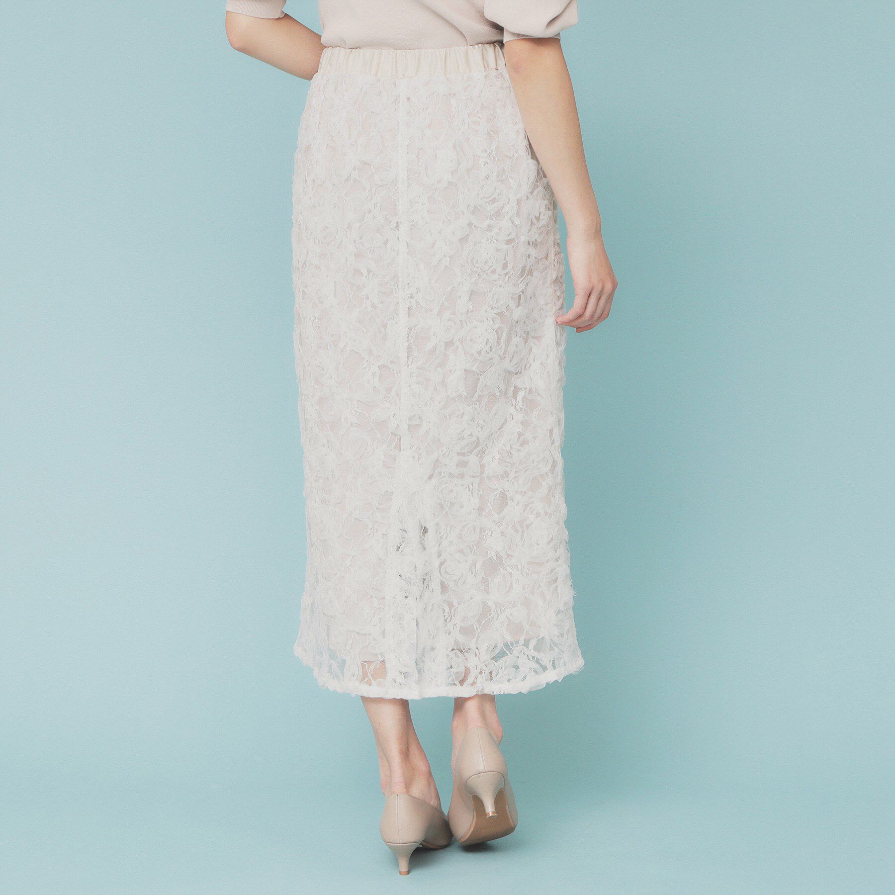 index「3Dレースタイトスカート【洗濯機洗い可】」|スカート|