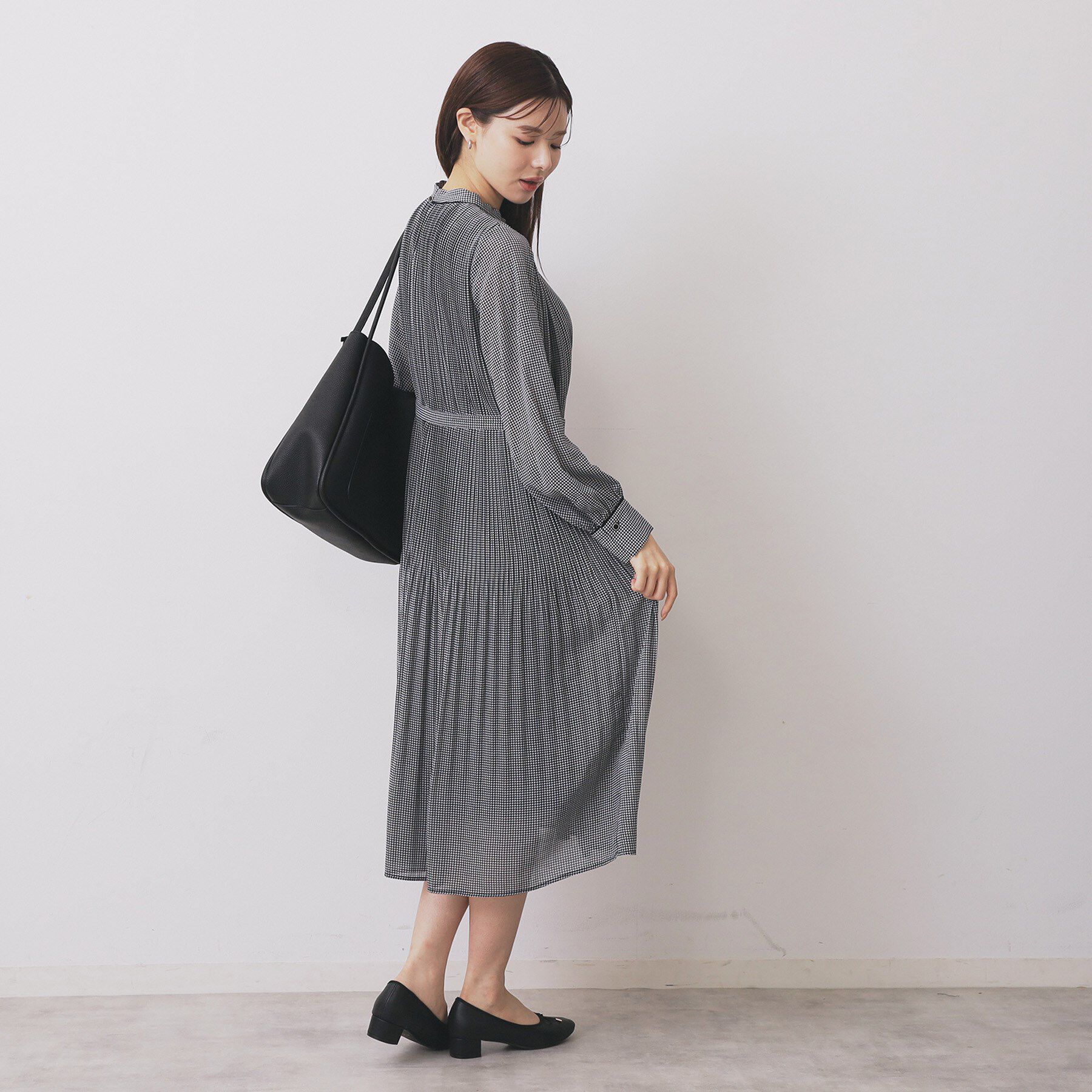 index「《5色展開/S-3Lサイズ》プリーツフレアワンピース【洗濯機OK/防シワ】」|ワンピース|