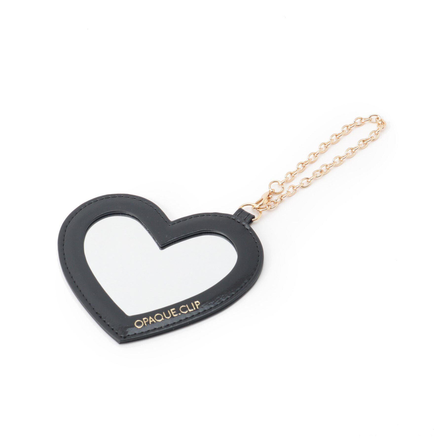 OPAQUE.CLIP「ハートシェイプミラーチャーム」|キーケース|ブラック(019)