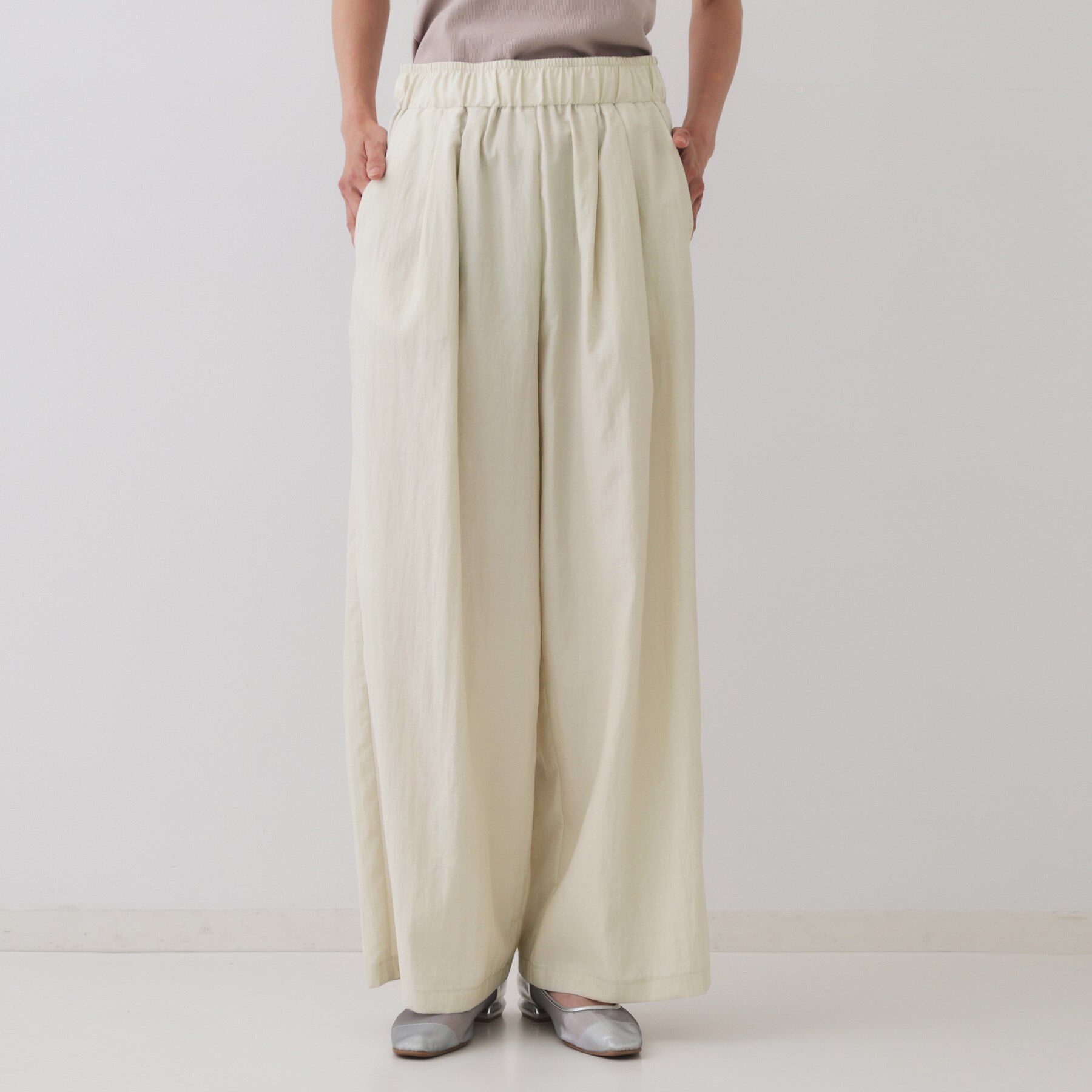 OPAQUE.CLIP「ナイロン混イージーワイドパンツ【洗濯機洗い可】」|その他|