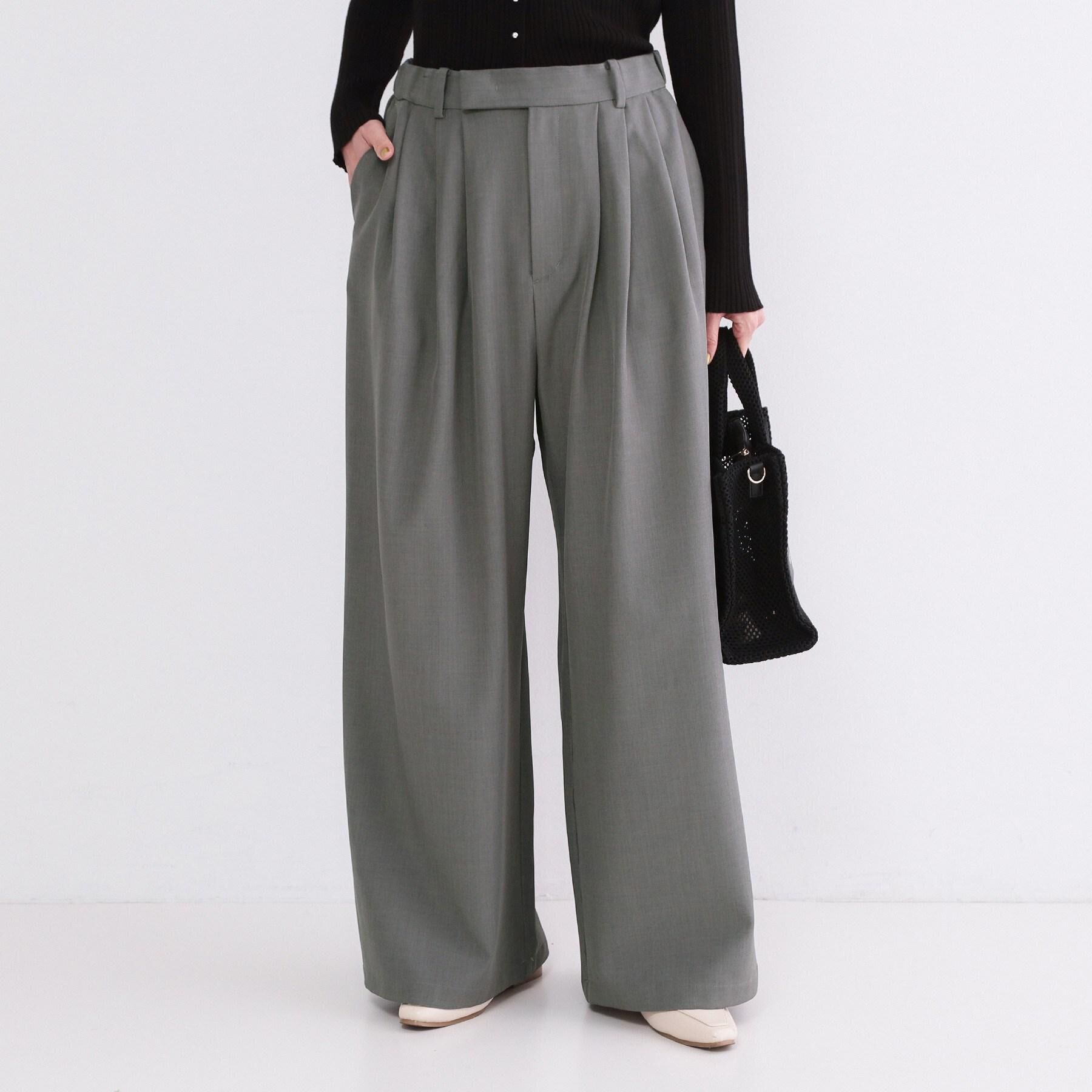 OPAQUE.CLIP「美脚ストレッチ イージータックワイドパンツ【洗濯機OK】」|その他|