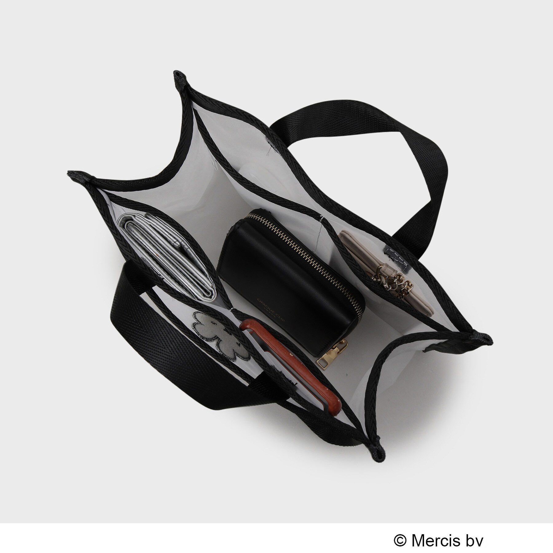 OPAQUE.CLIP「◆【miffy】さがら刺繍チュールメッシュバッグインバッグ」|ポーチ|