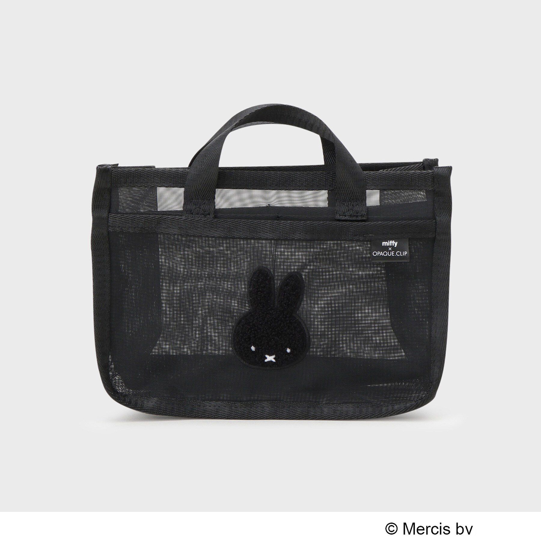 OPAQUE.CLIP「◆【miffy】さがら刺繍チュールメッシュバッグインバッグ」|ポーチ|ブラック(019)