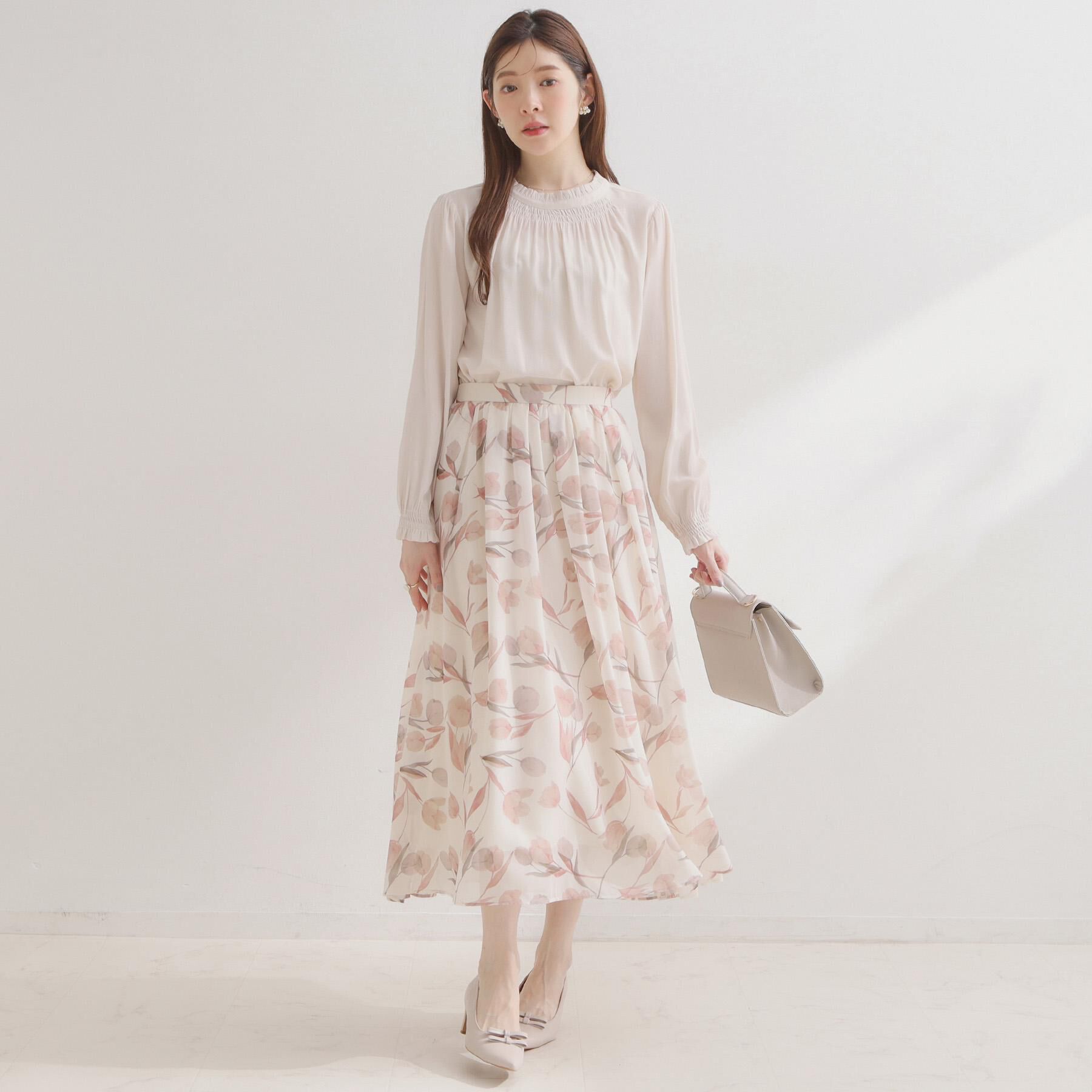 Couture broach「【前後2WAY・洗える】RTピケ リボン ブラウス」|シャツ・ブラウス|