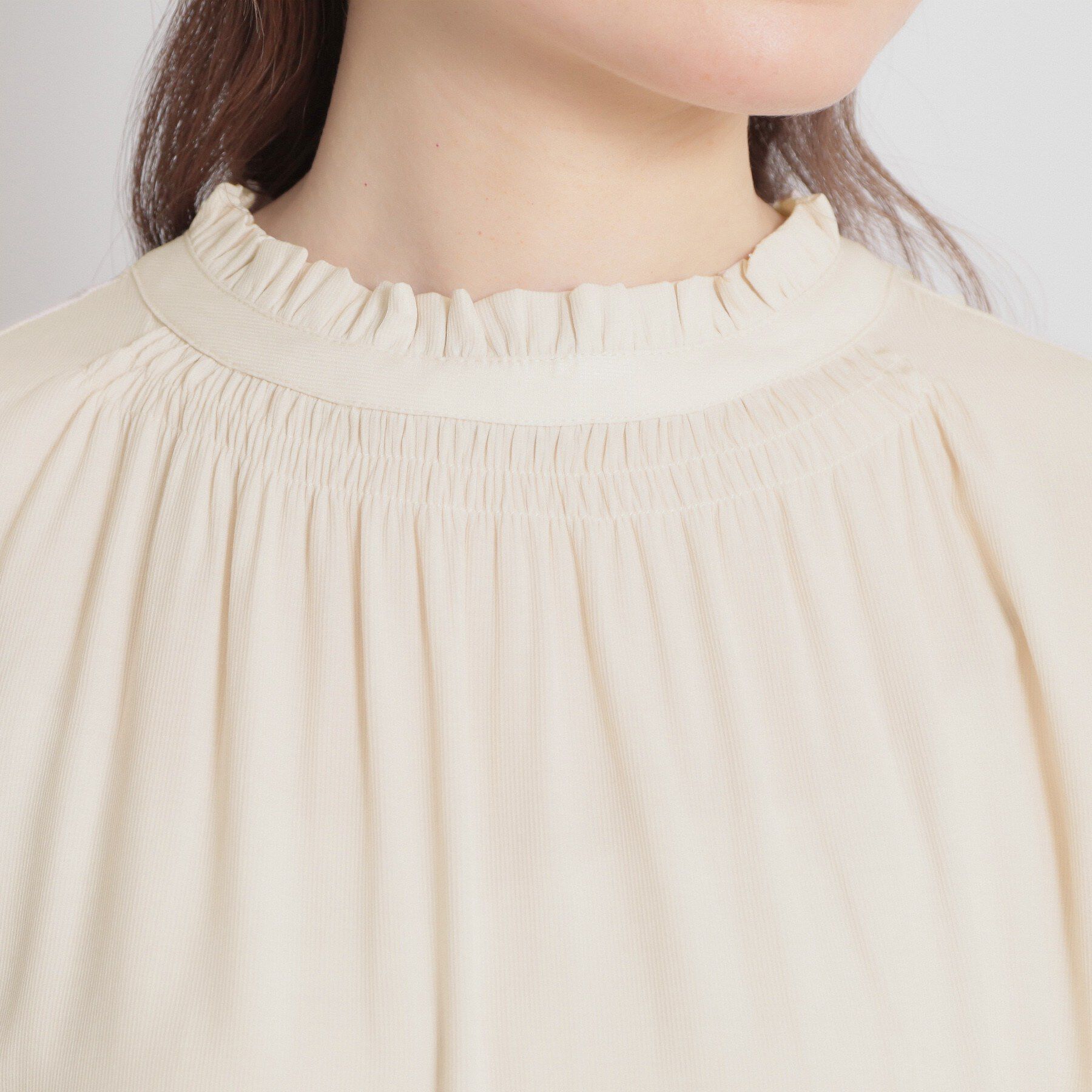 Couture broach「【前後2WAY・洗える】RTピケ リボン ブラウス」|シャツ・ブラウス|