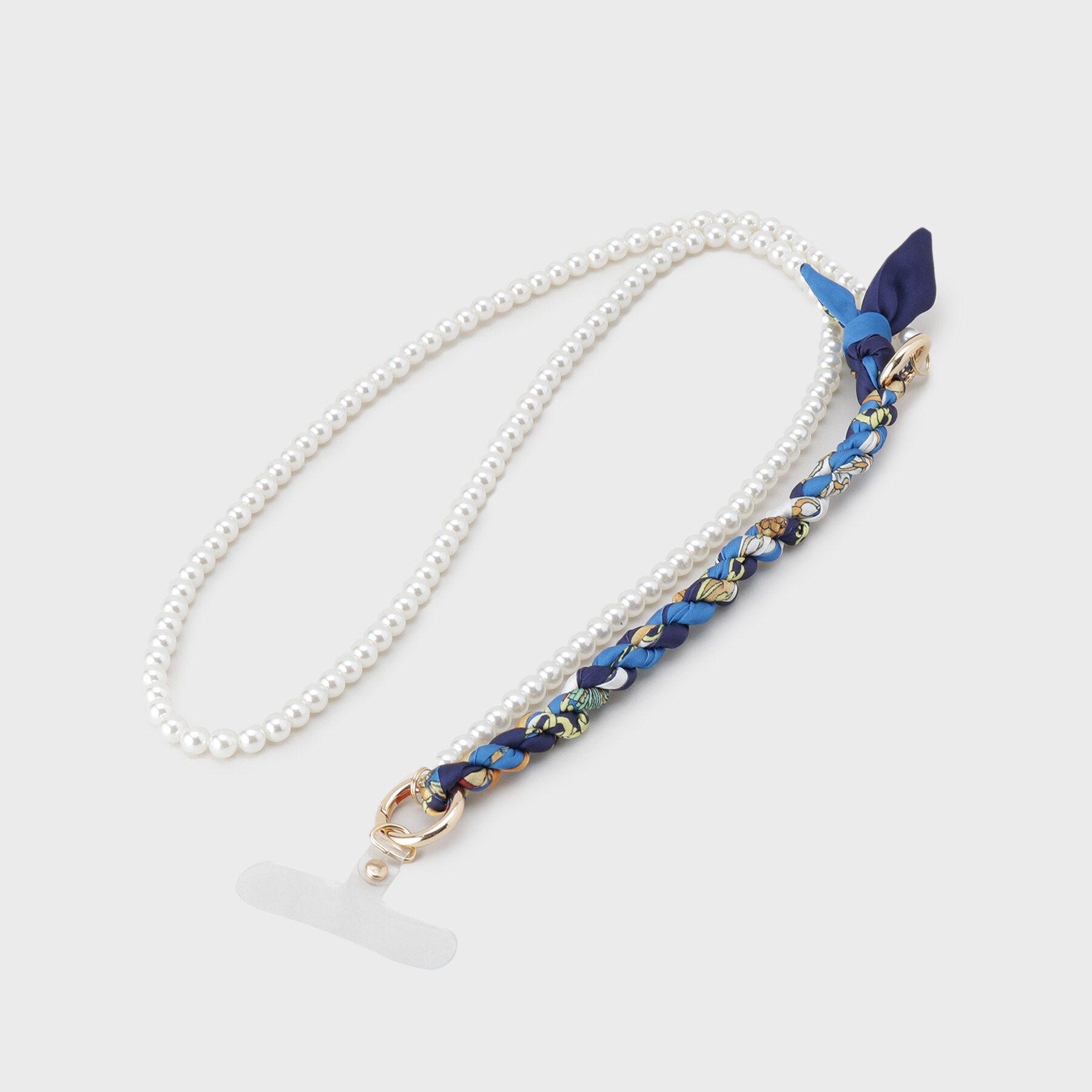 THE SHOP TK「スカーフ切替ロングストラップ」|ストラップ|ネイビー(094)