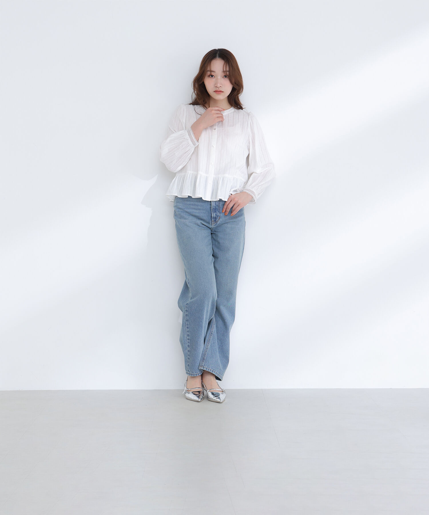  「レースカフスブラウス」|シャツ・ブラウス|