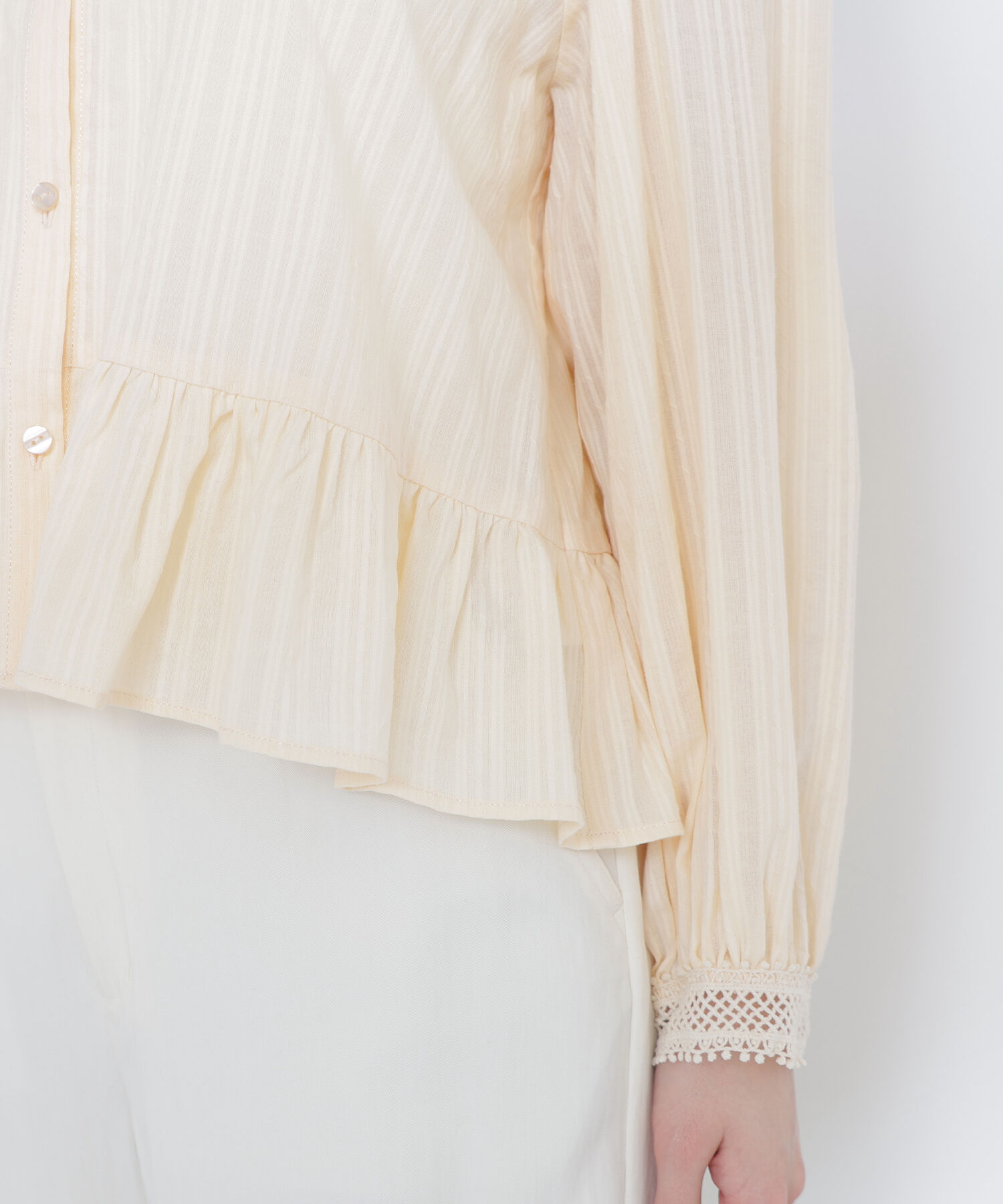  「レースカフスブラウス」|シャツ・ブラウス|