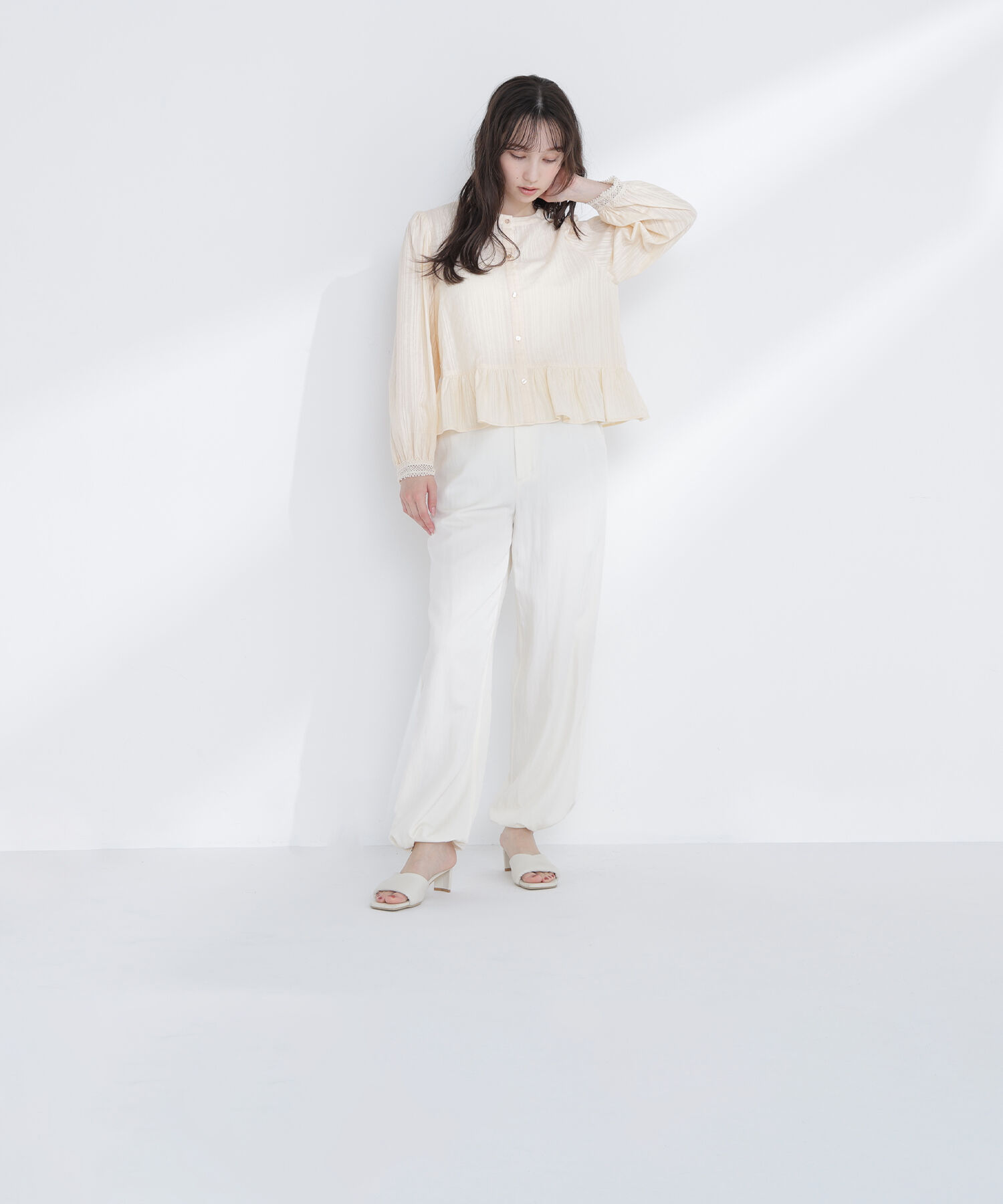  「レースカフスブラウス」|シャツ・ブラウス|