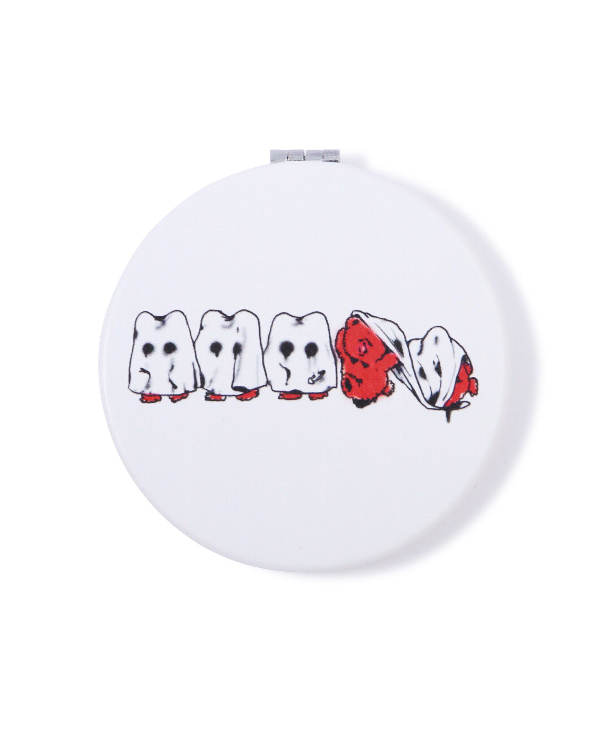  「くまばけダブルコンパクトミラー」|その他|ホワイト