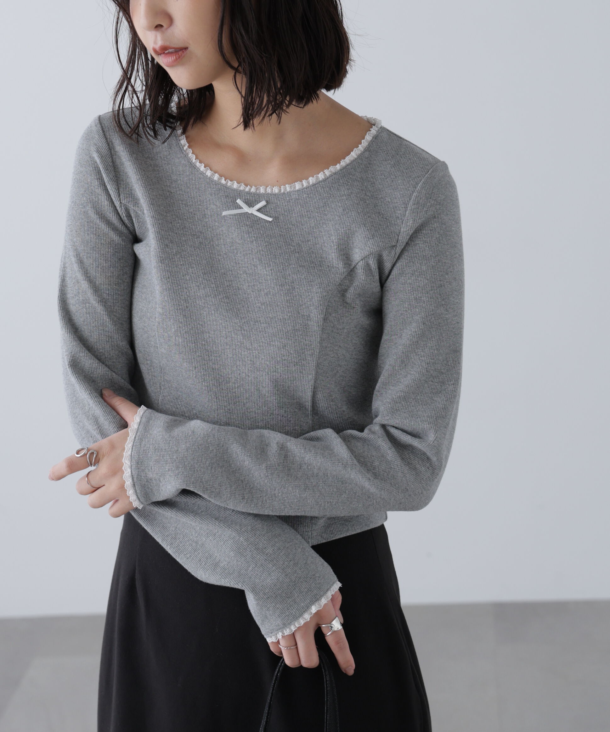  「コンパクトフリルカットソー」|Tシャツ・カットソー|