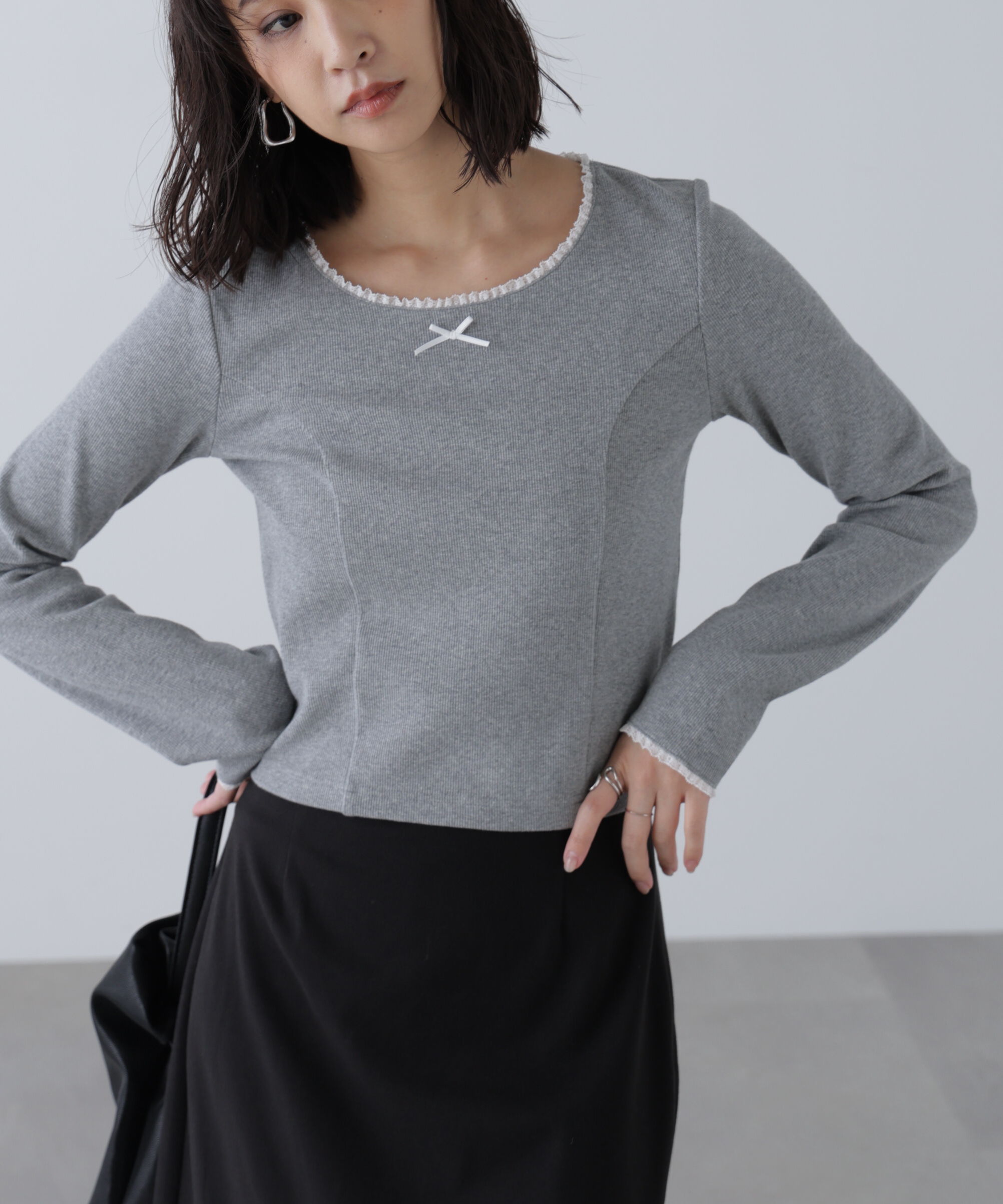  「コンパクトフリルカットソー」|Tシャツ・カットソー|