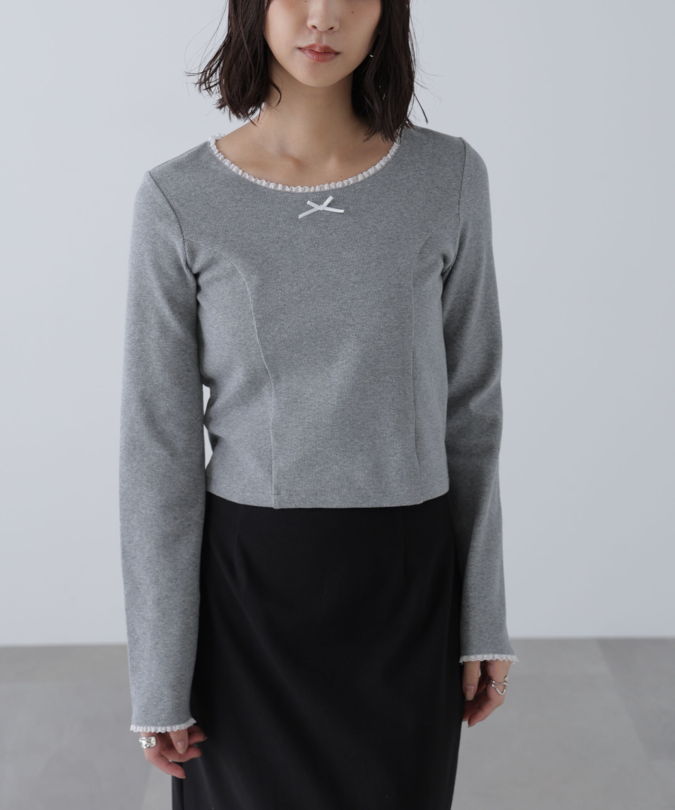  「コンパクトフリルカットソー」|Tシャツ・カットソー|