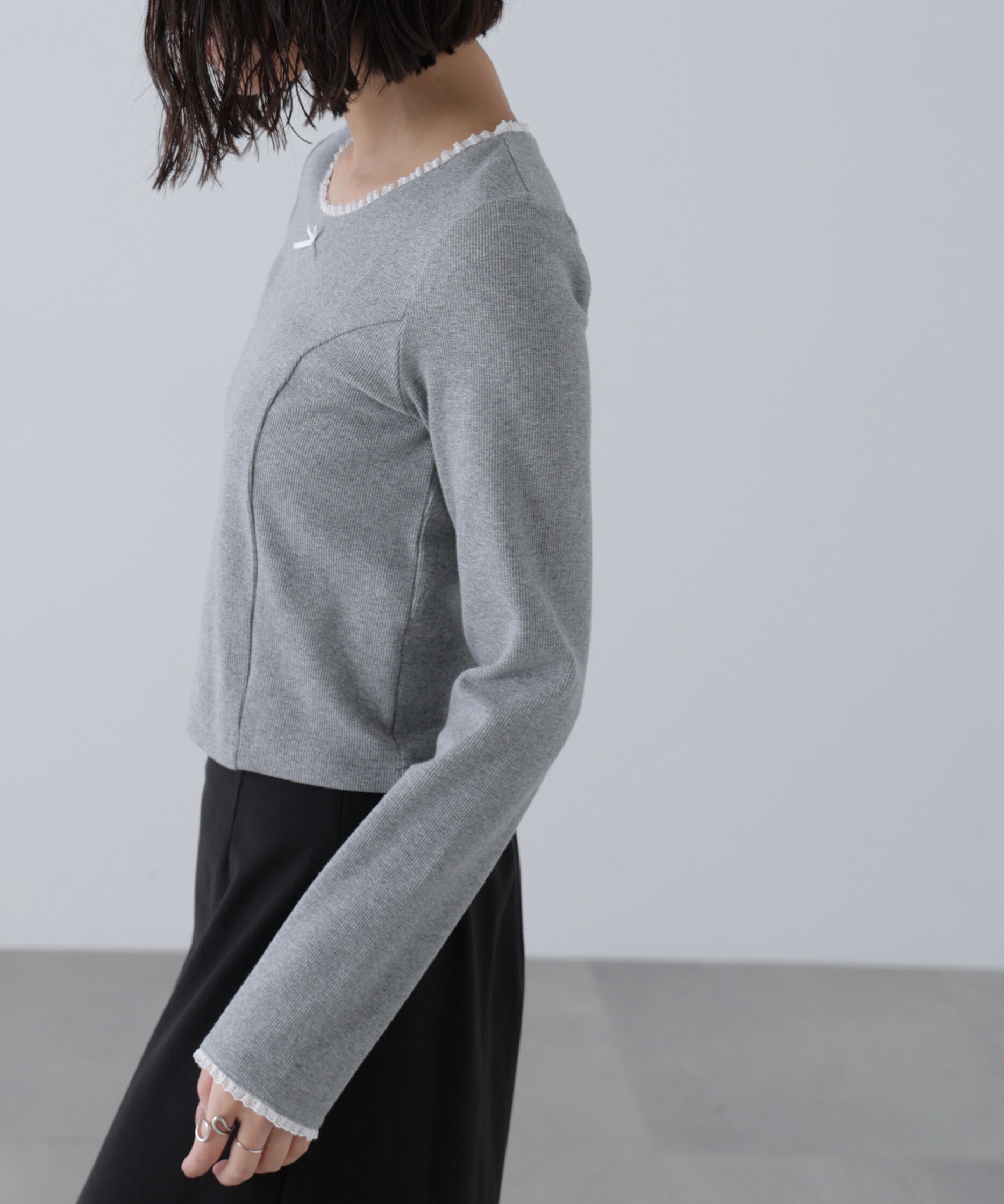  「コンパクトフリルカットソー」|Tシャツ・カットソー|