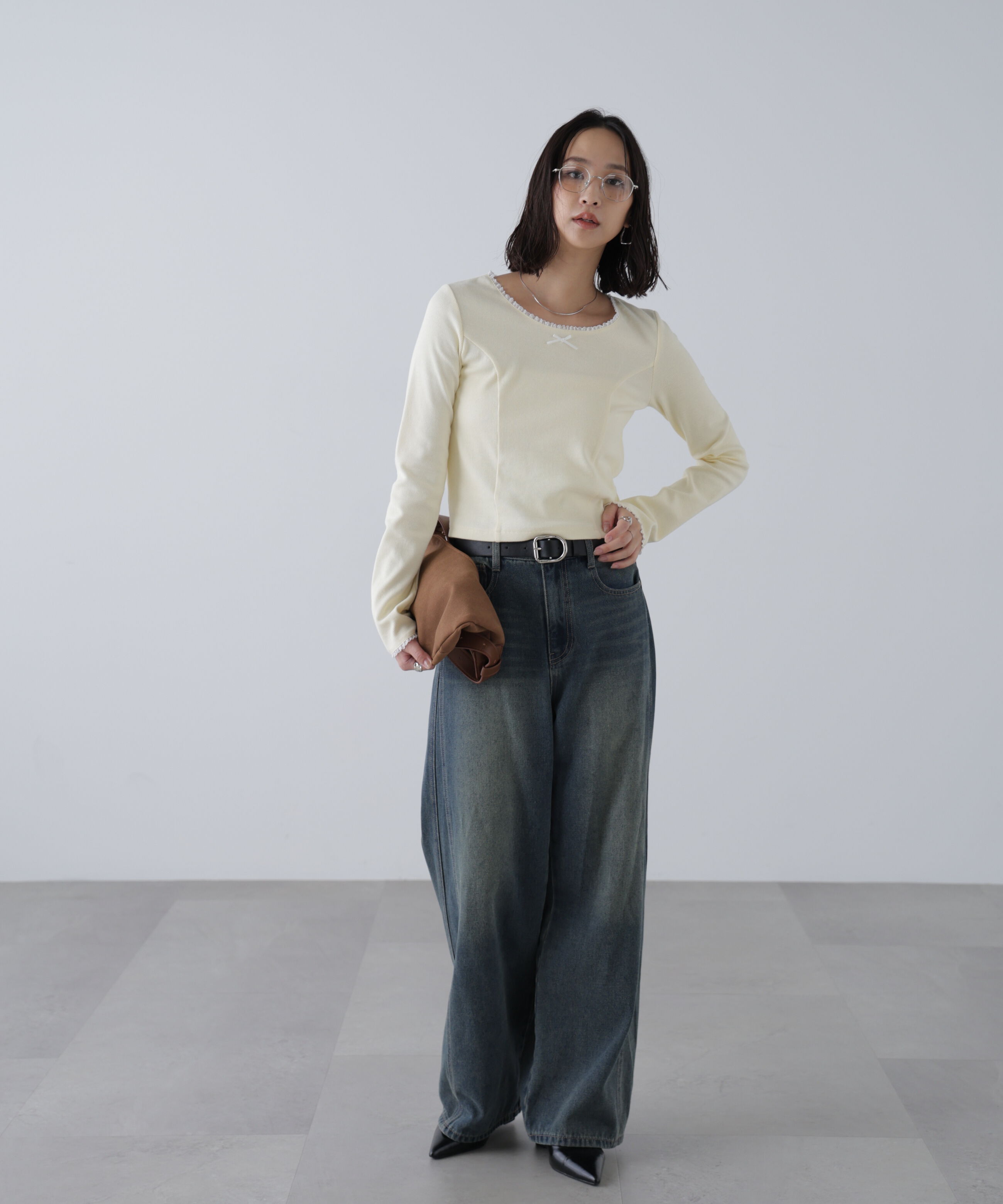  「コンパクトフリルカットソー」|Tシャツ・カットソー|