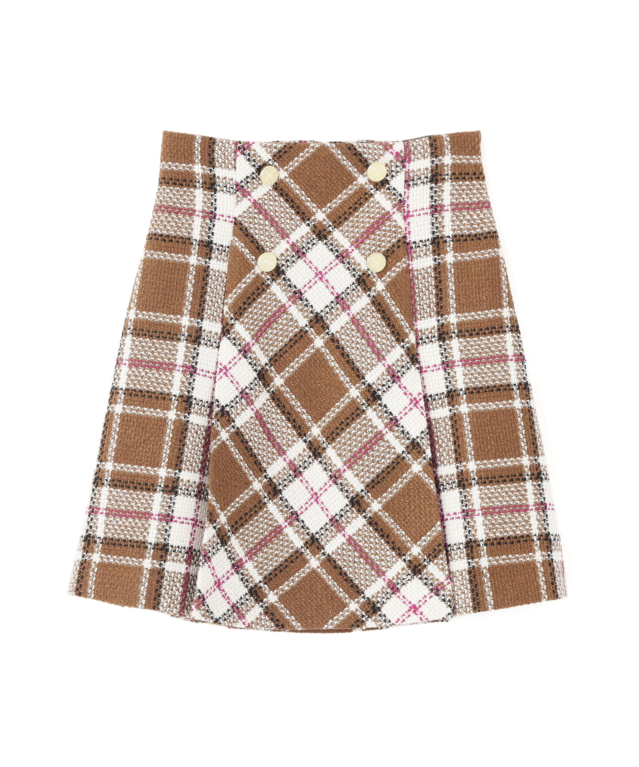  「ループヤーンチェックミニスカート」|スカート|