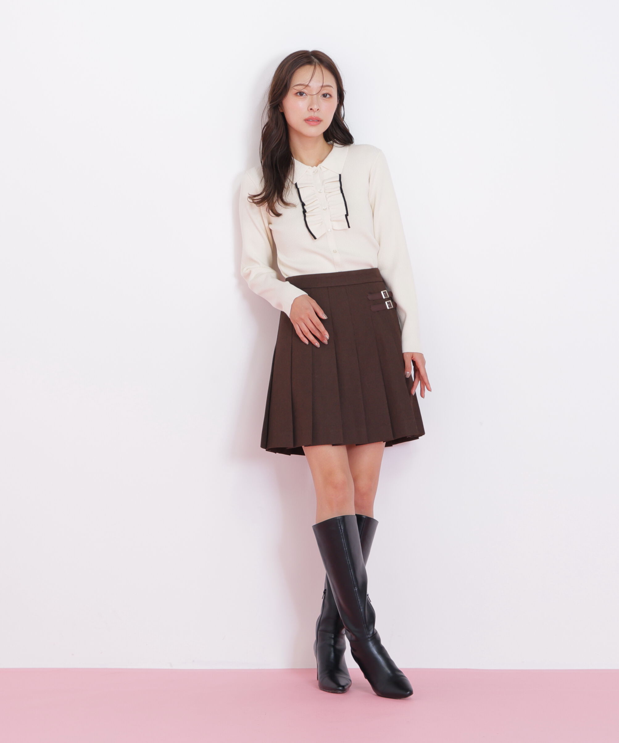  「フロントフリルニット」|ニット・セーター|