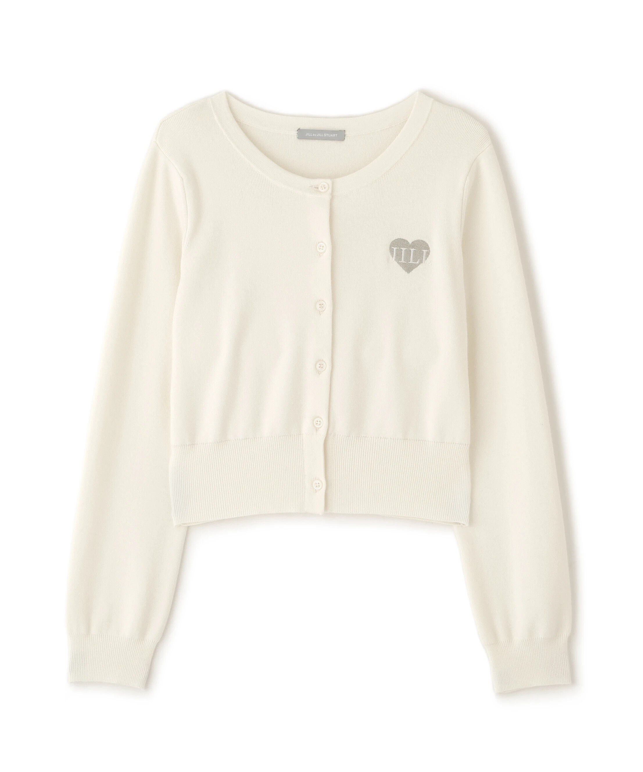  「ハート刺繍カラーカーディガン」|ニット・セーター|