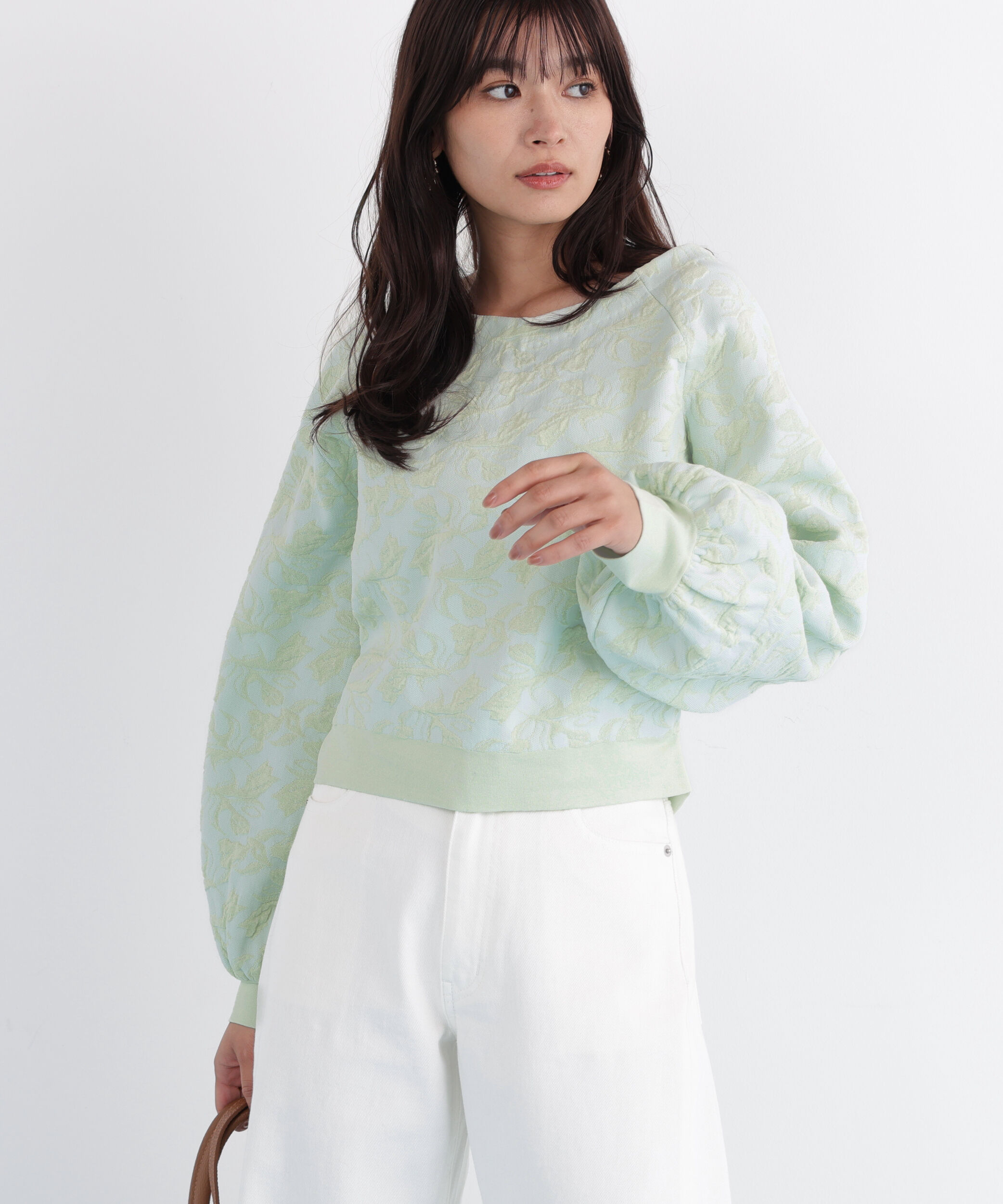  「ニットジャガードＶネックプルオーバー」|ニット・セーター|