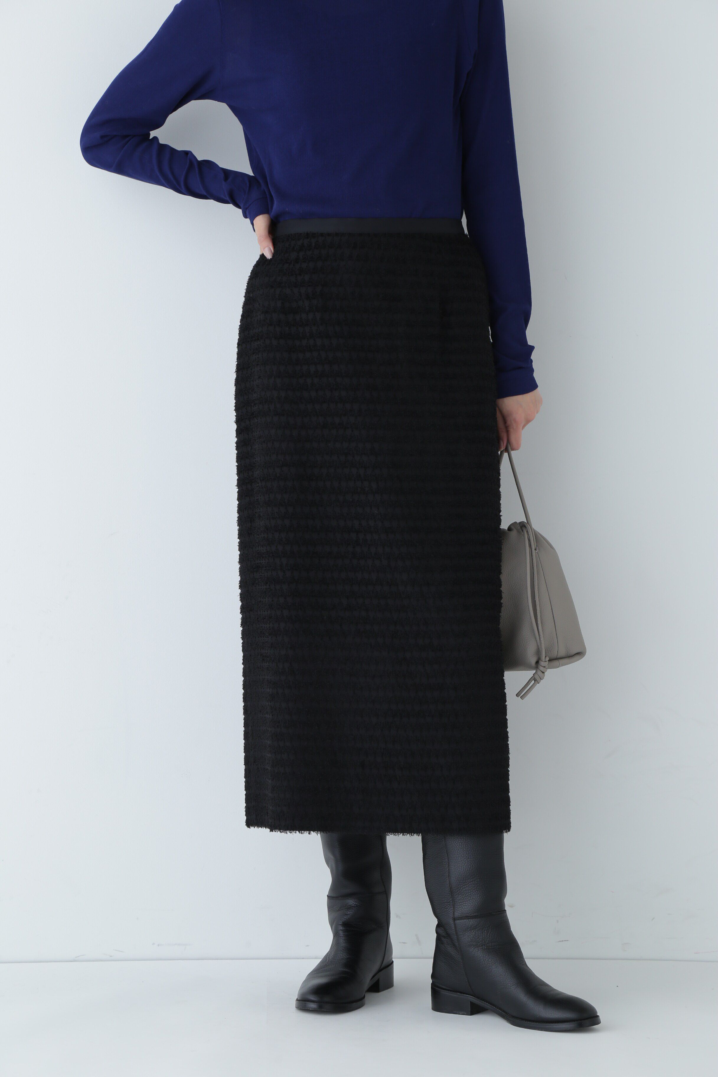  「◆千鳥柄ジャカードスカート」|スカート|ブラック