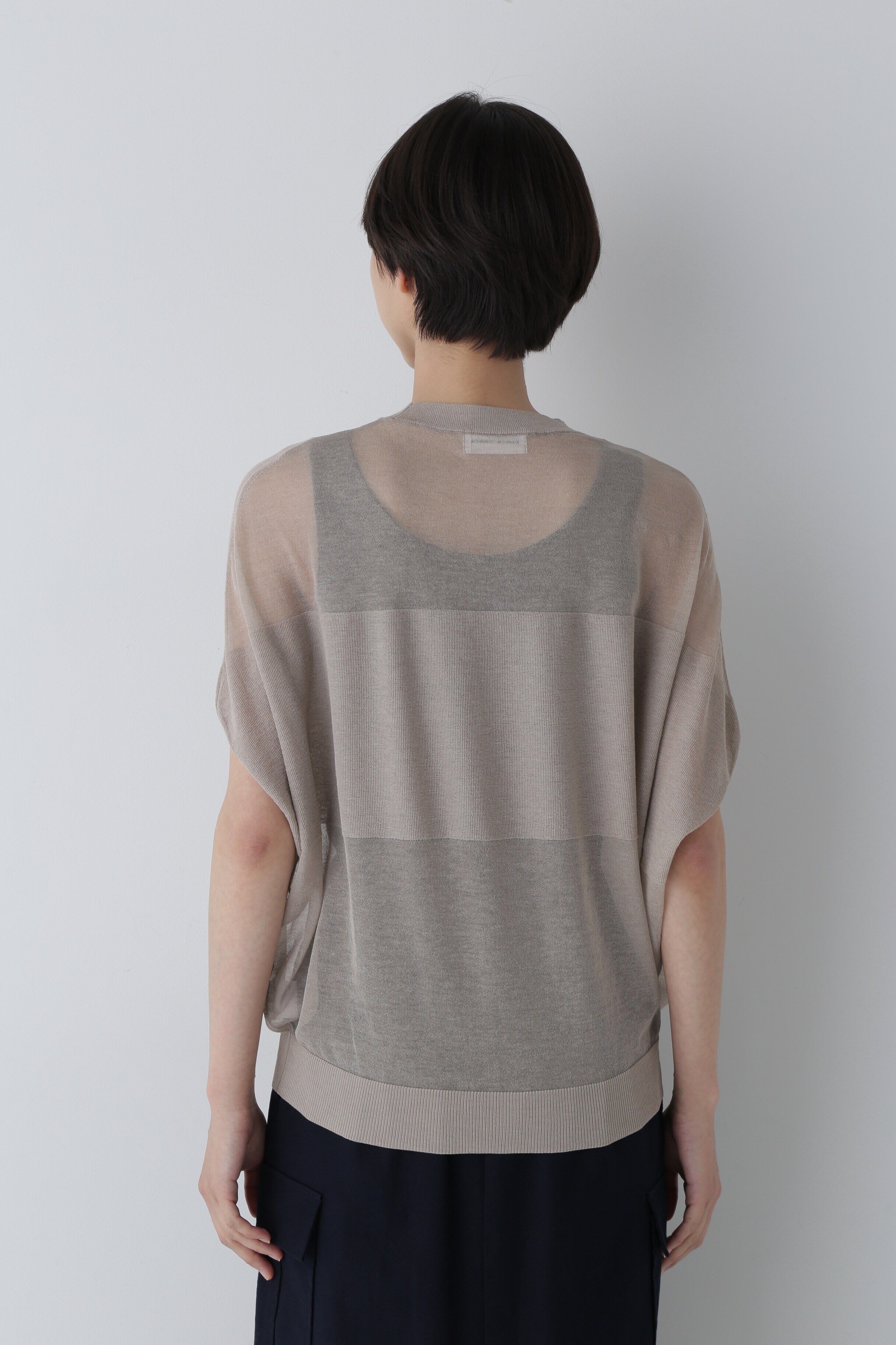  「◆シアーパネルニットプルオーバー」|ニット・セーター|