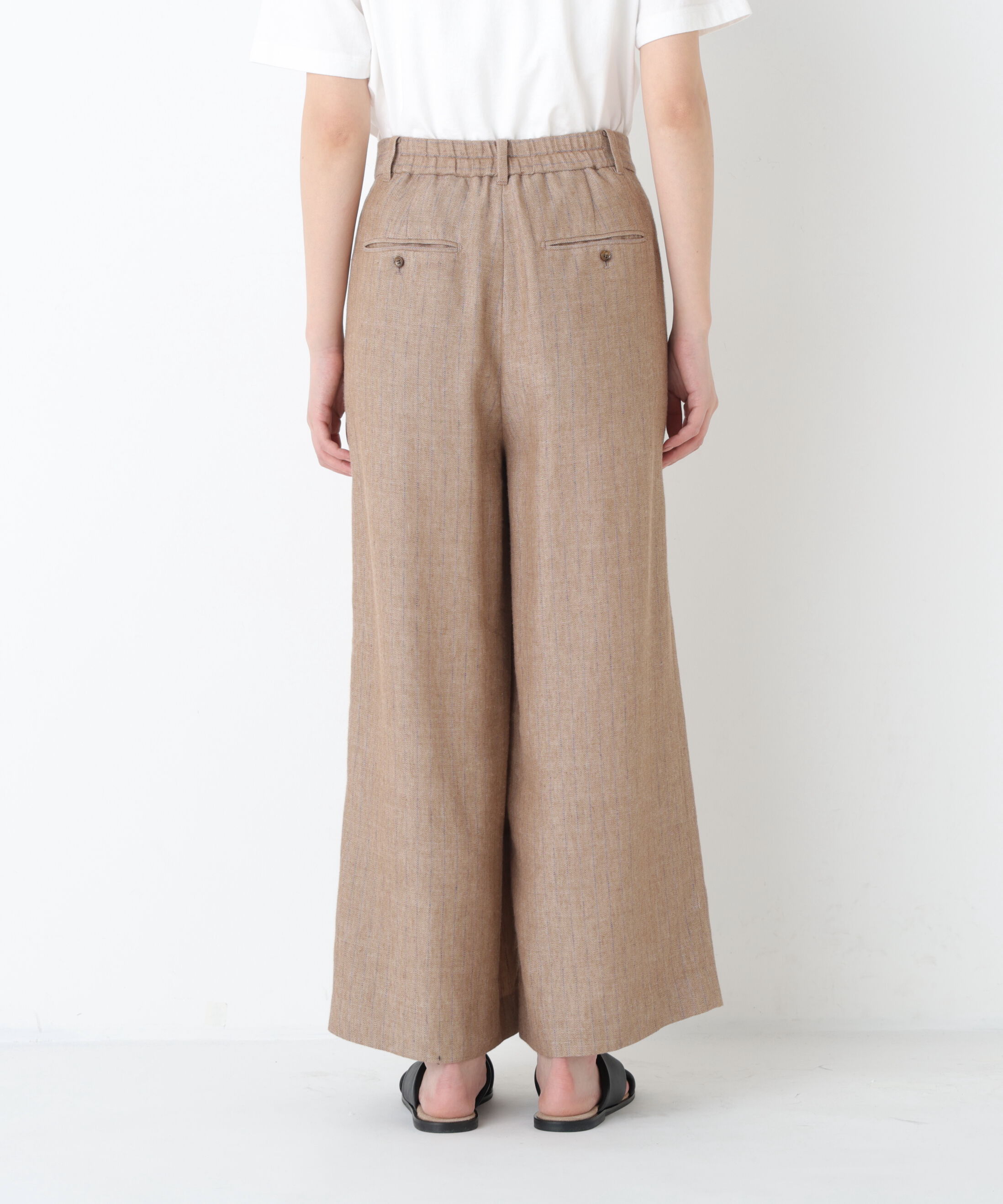  「◆《マルチサイズ/ウォッシャブル》ドライタッチリネン混ガウチョパンツ」|その他|