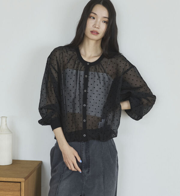 Doux archives「２ＷＡＹシアードットカーディガン」|シャツ・ブラウス|