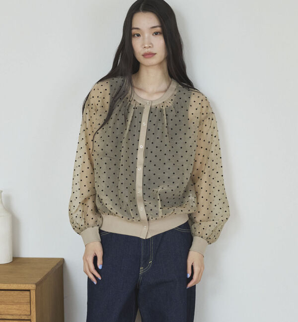 Doux archives「２ＷＡＹシアードットカーディガン」|シャツ・ブラウス|