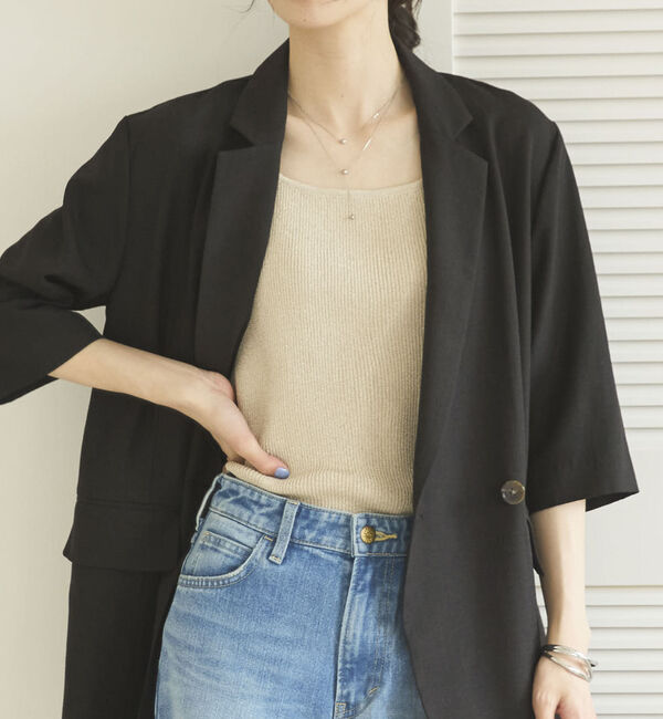 Doux archives「２ＷＡＹラメスクエアノースリニットＰＯ」|ニット・セーター|