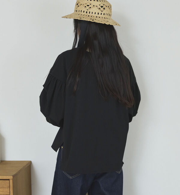 Doux archives「【接触冷感／イージーケア】タックデザイントップス」|Tシャツ・カットソー|