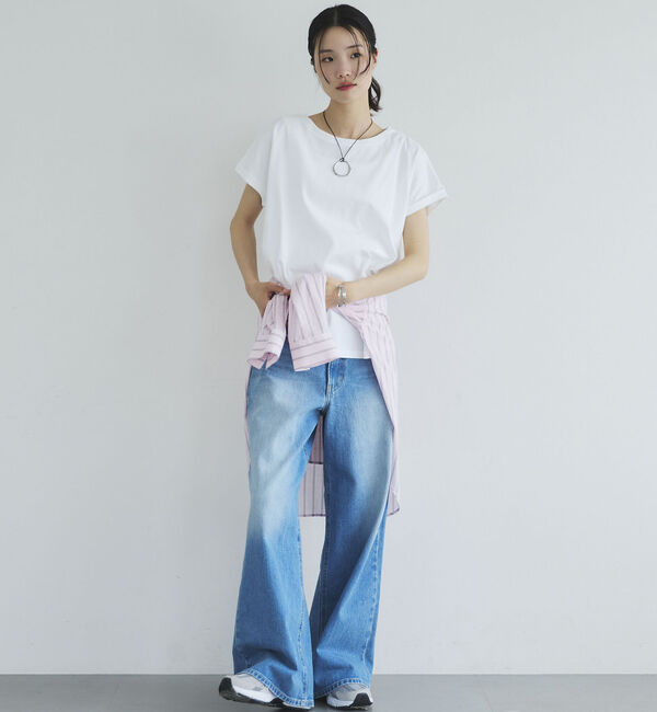 Doux archives「ターンバックスリーブベーシックＴシャツ」|Tシャツ・カットソー|