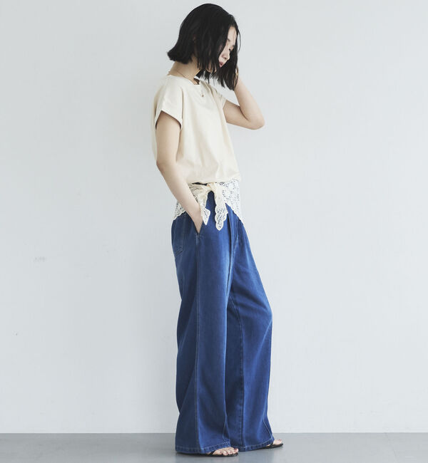 Doux archives「ターンバックスリーブベーシックＴシャツ」|Tシャツ・カットソー|