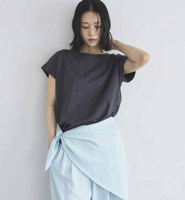 Doux archives「ターンバックスリーブベーシックＴシャツ」|Tシャツ・カットソー|GRAY 1