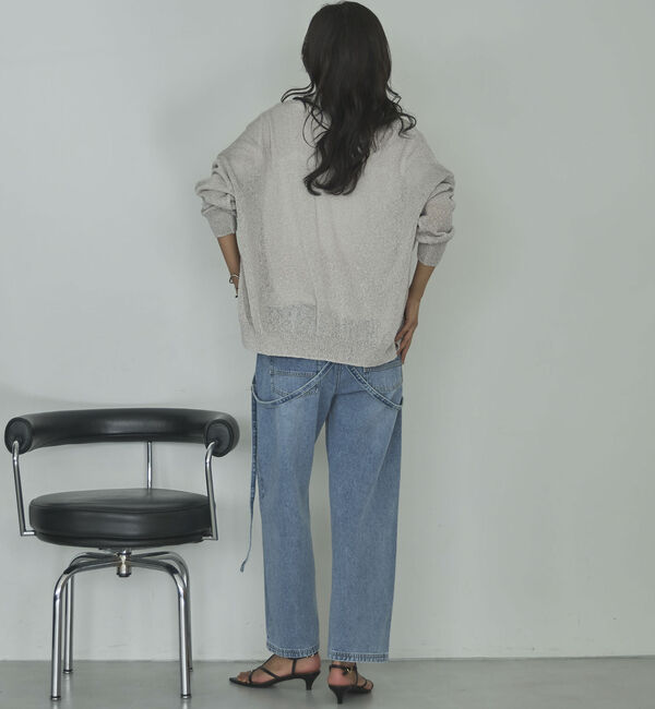 Doux archives「ペーパーヤーンＶネックカーディガン」|カーディガン|