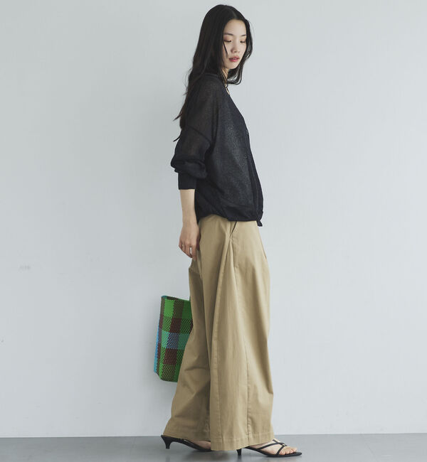 Doux archives「ペーパーヤーンＶネックカーディガン」|カーディガン|