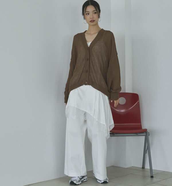 Doux archives「ペーパーヤーンＶネックカーディガン」|カーディガン|