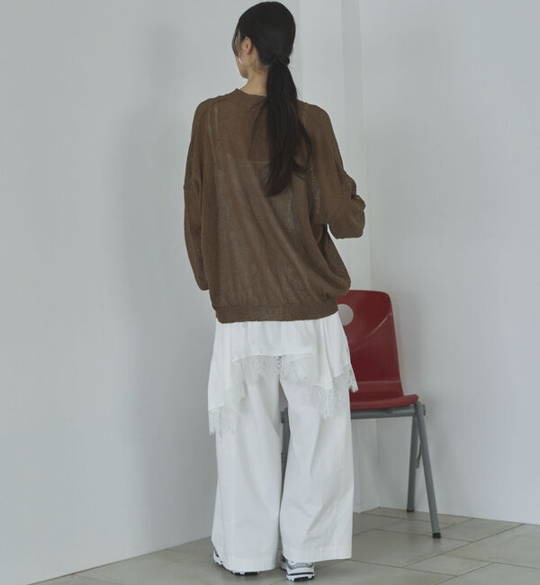 Doux archives「ペーパーヤーンＶネックカーディガン」|カーディガン|