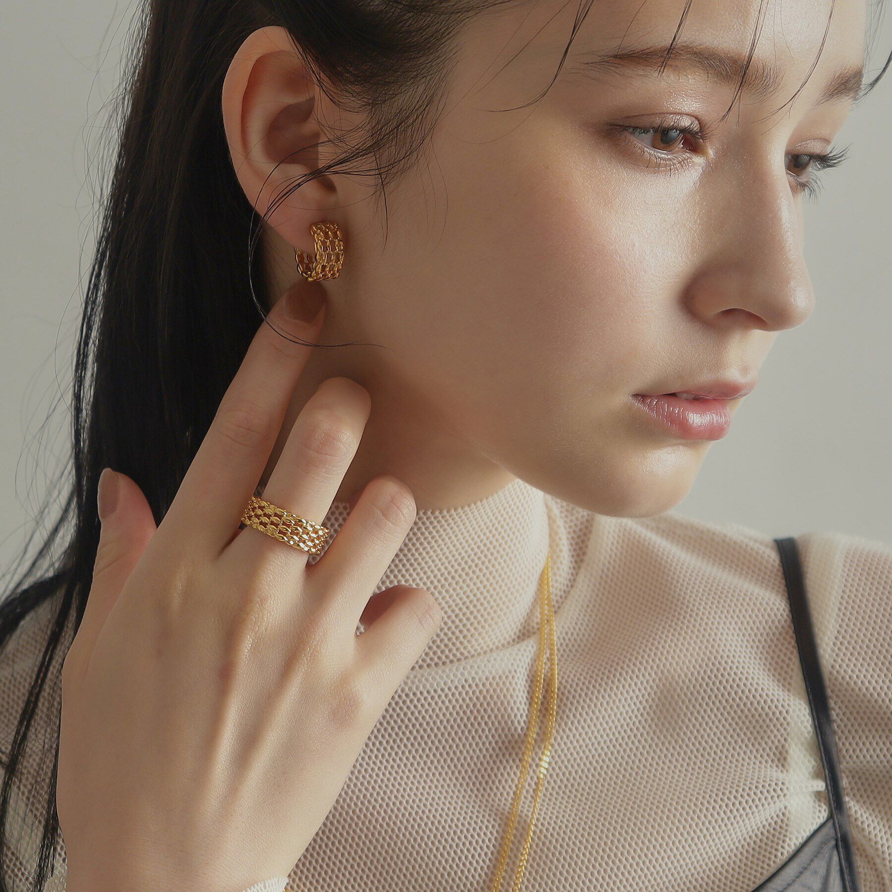 COCOSHNIK ONKITSCH「シルバー マーキスメッシュリング GP」|リング|