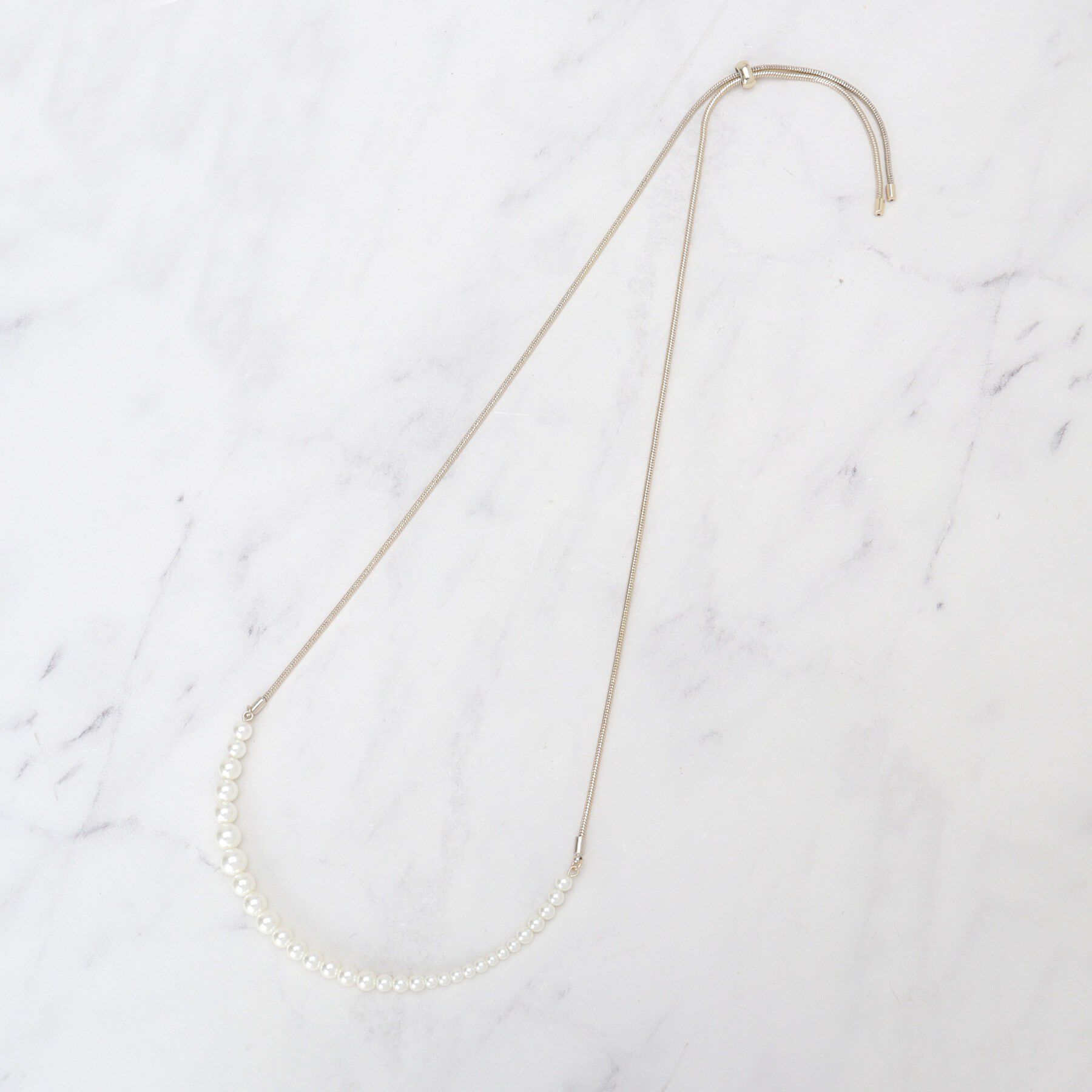 SHOO･LA･RUE「スライダーフェイクパールネックレス」|ネックレス|