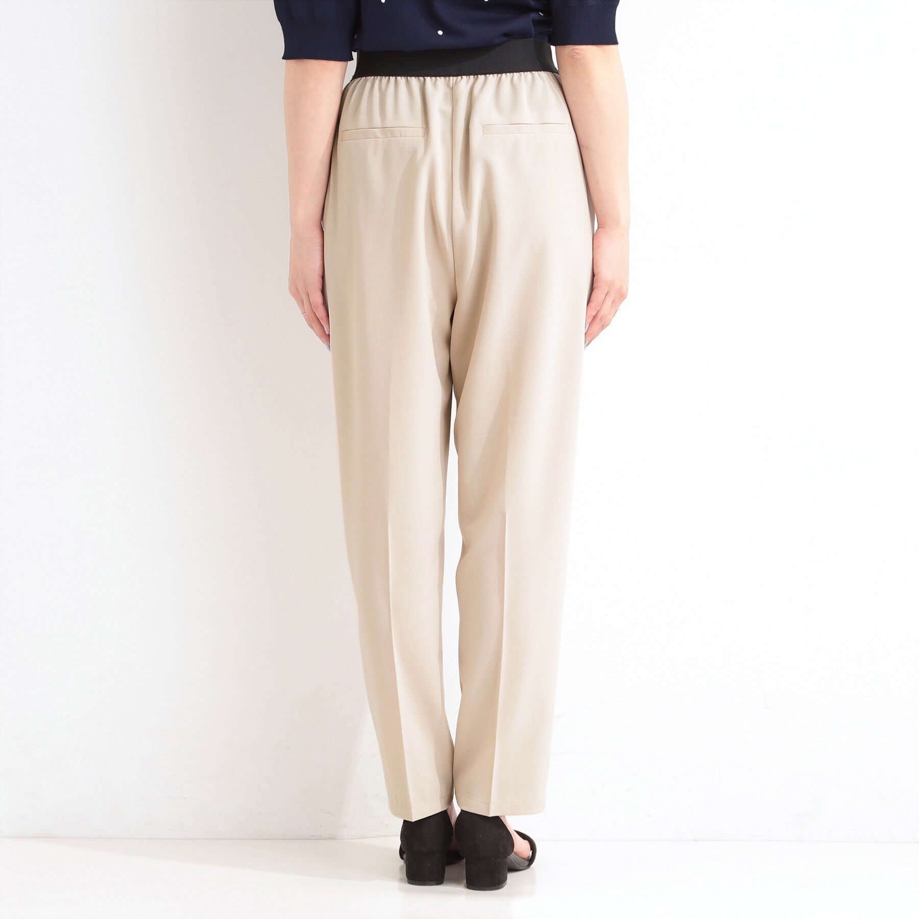 SHOO･LA･RUE「【ひんやり/UV/洗濯後しわになりにくい】楽なのにキレイ見え ウエストゴムテーパードパンツ」|その他|