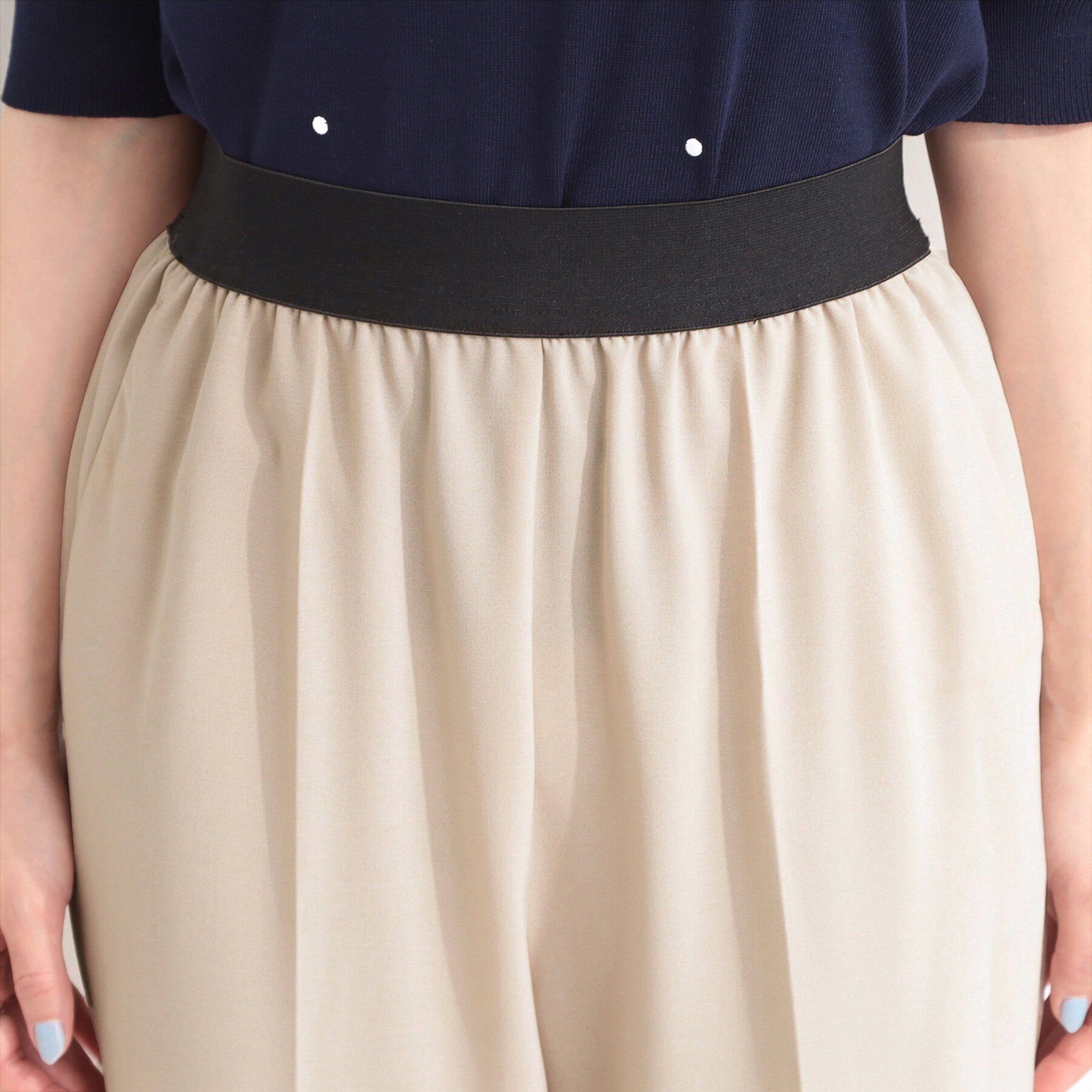 SHOO･LA･RUE「【ひんやり/UV/洗濯後しわになりにくい】楽なのにキレイ見え ウエストゴムテーパードパンツ」|その他|