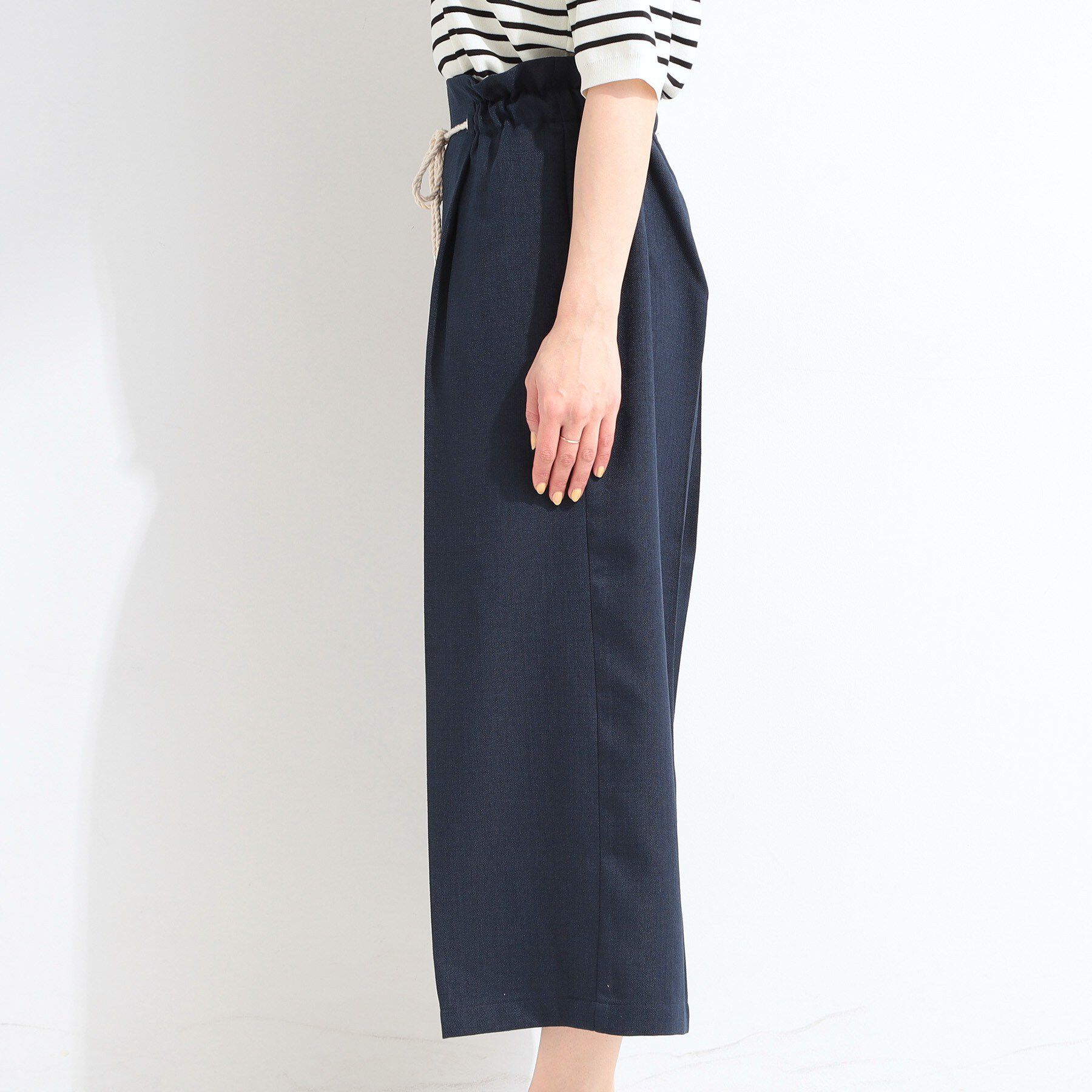 SHOO･LA･RUE「【S-LL】ロープベルトが爽やか ガウチョパンツ」|その他|