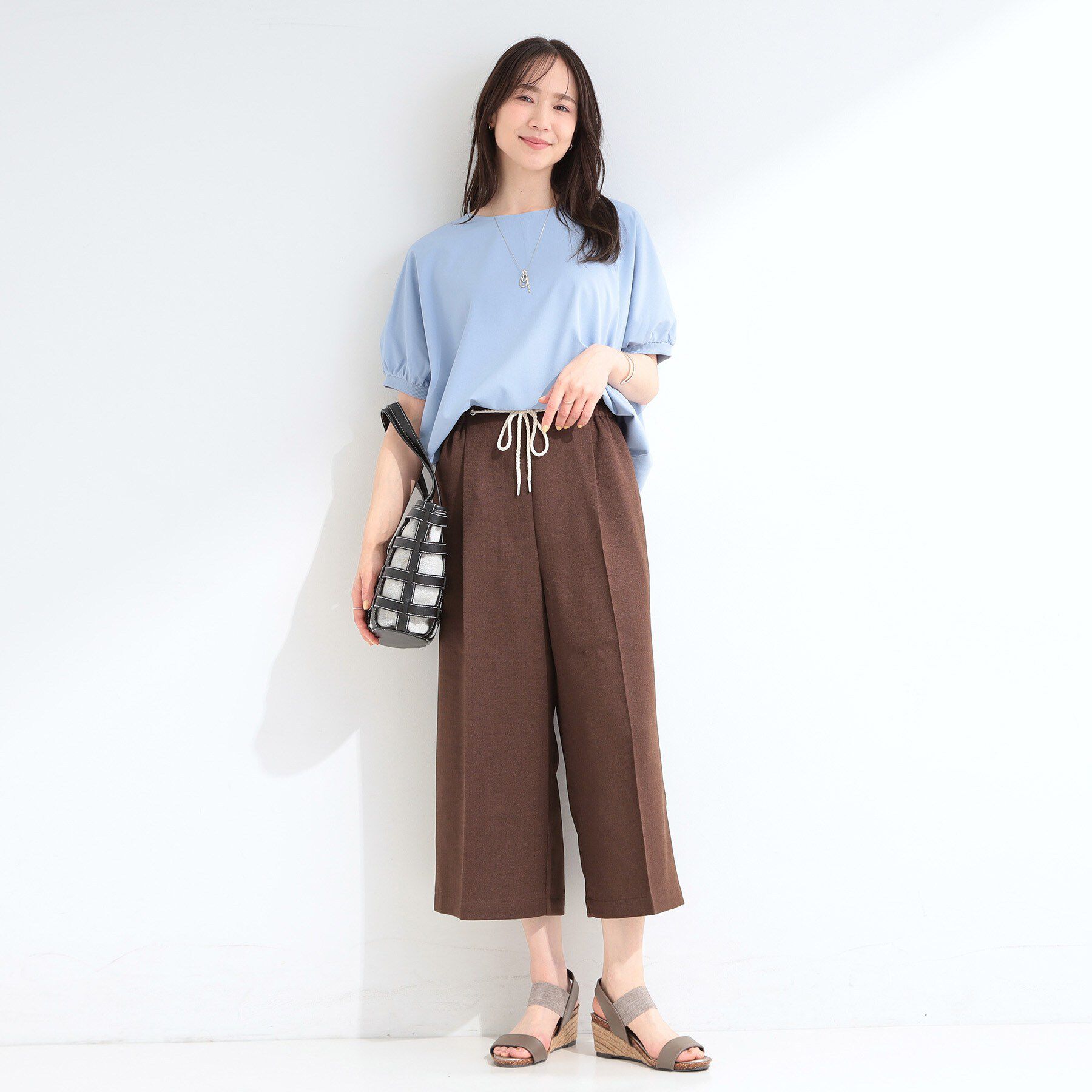 SHOO･LA･RUE「【S-LL】ロープベルトが爽やか ガウチョパンツ」|その他|