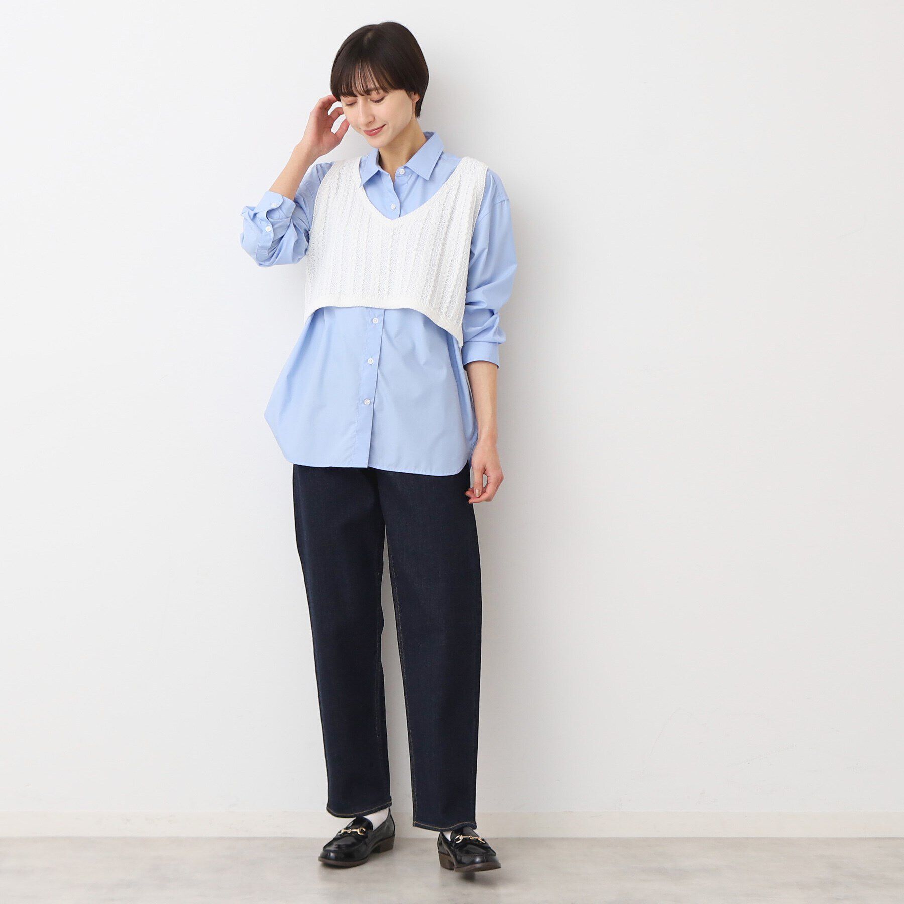 Dessin「【ユニセックス・洗える】テーパードデニムパンツ」|その他|