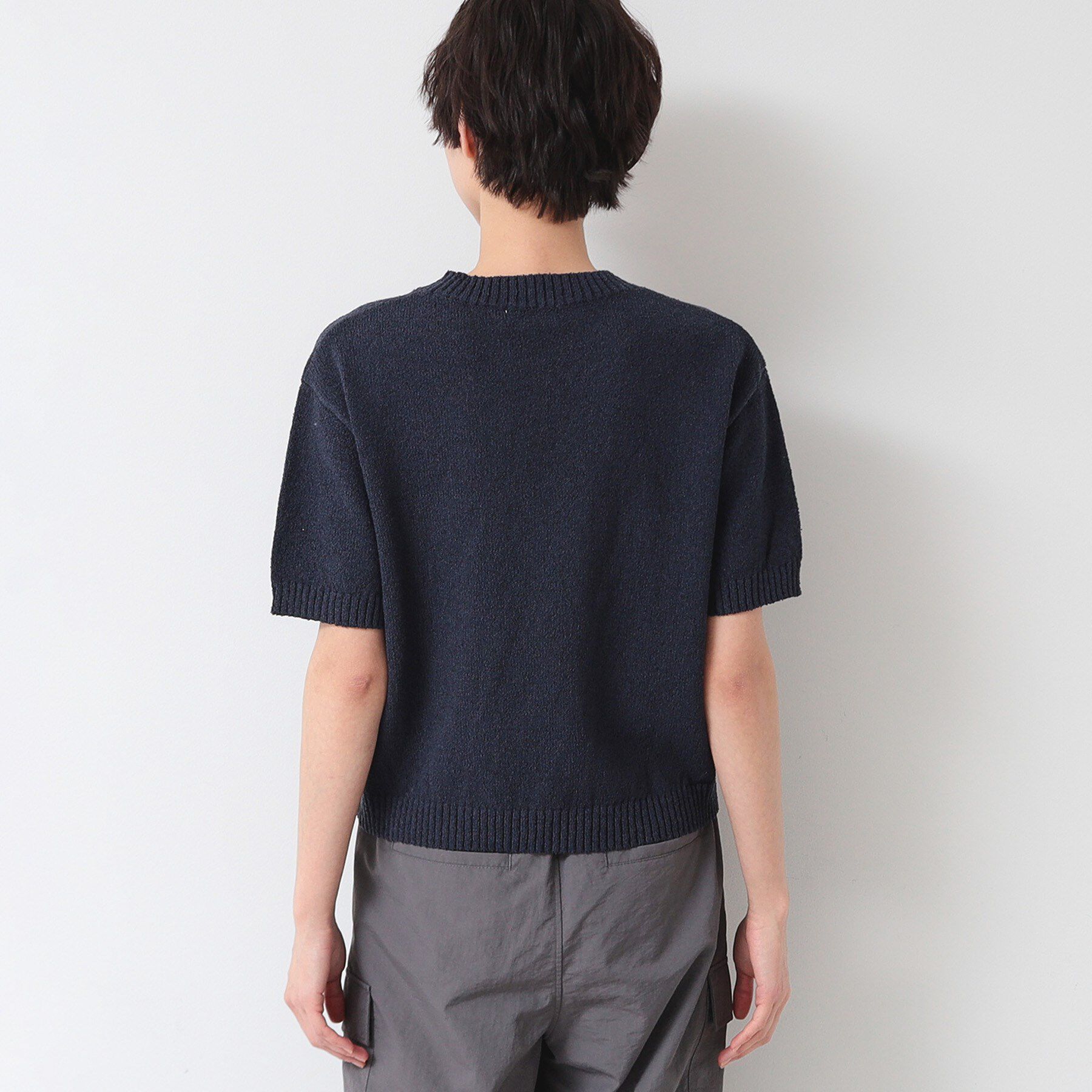 Dessin「【洗える】ロゴジャカード半袖ニット（S～L）」|ニット・セーター|